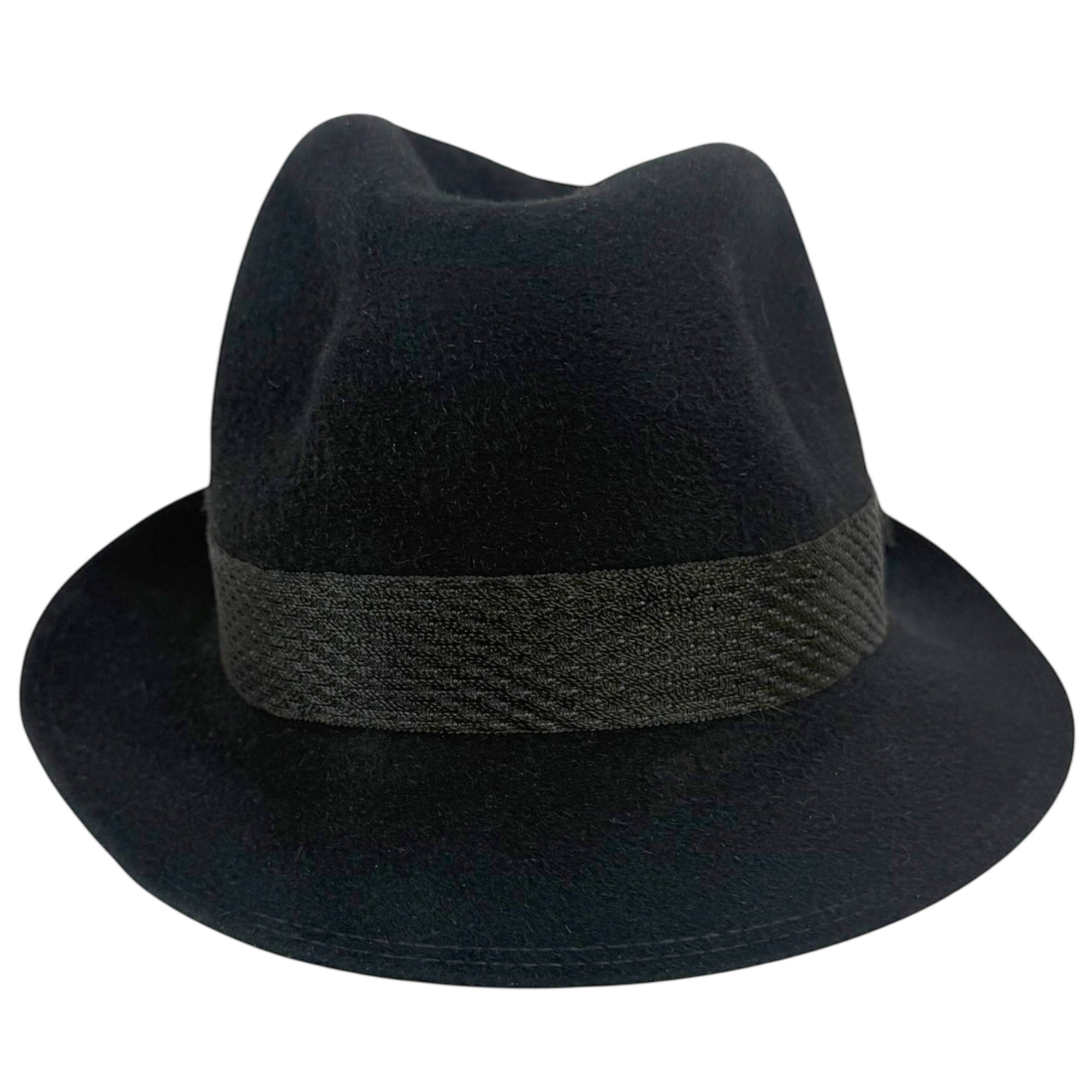 1950s Stetson Royal De Luxe Narrow Brim Fedora – Black Velour Felt – Size 7