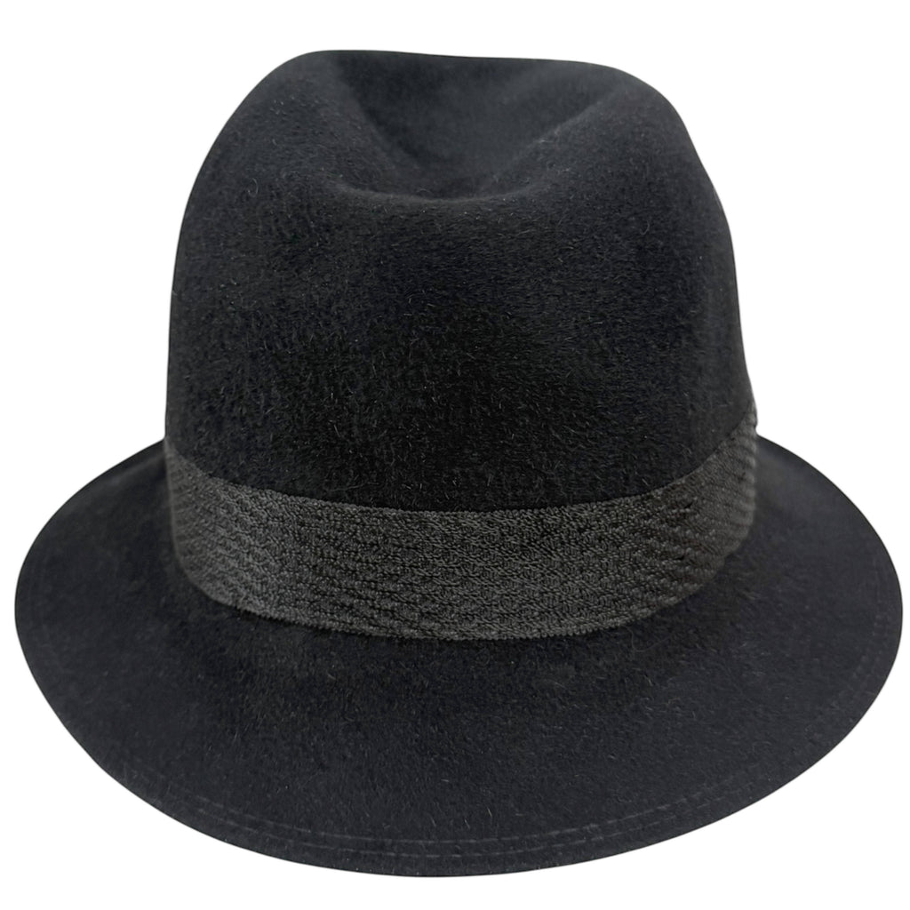 1950s Stetson Royal De Luxe Narrow Brim Fedora – Black Velour Felt – Size 7