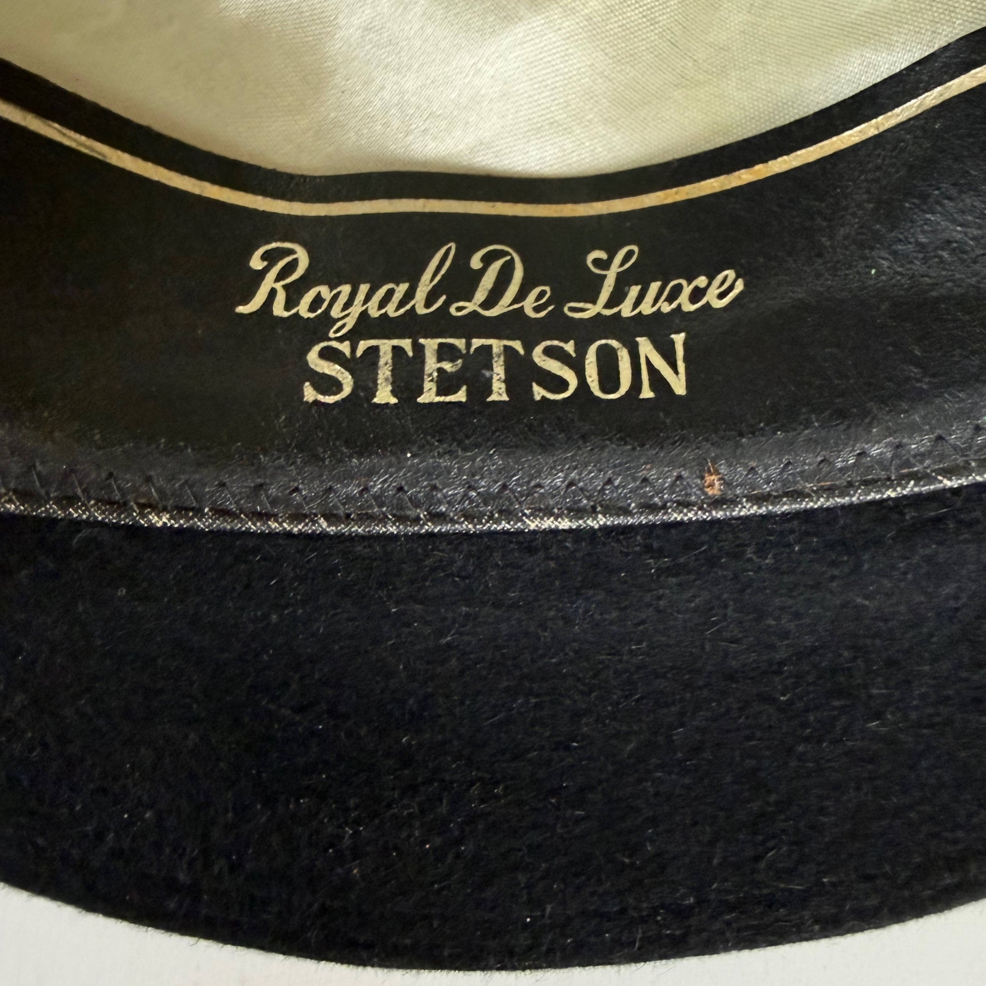 1950s Stetson Royal De Luxe Narrow Brim Fedora – Black Velour Felt – Size 7