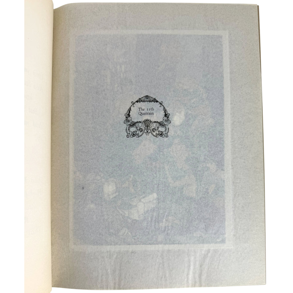 tissue guard in antique Rubaiyat of Omar Khayyam book