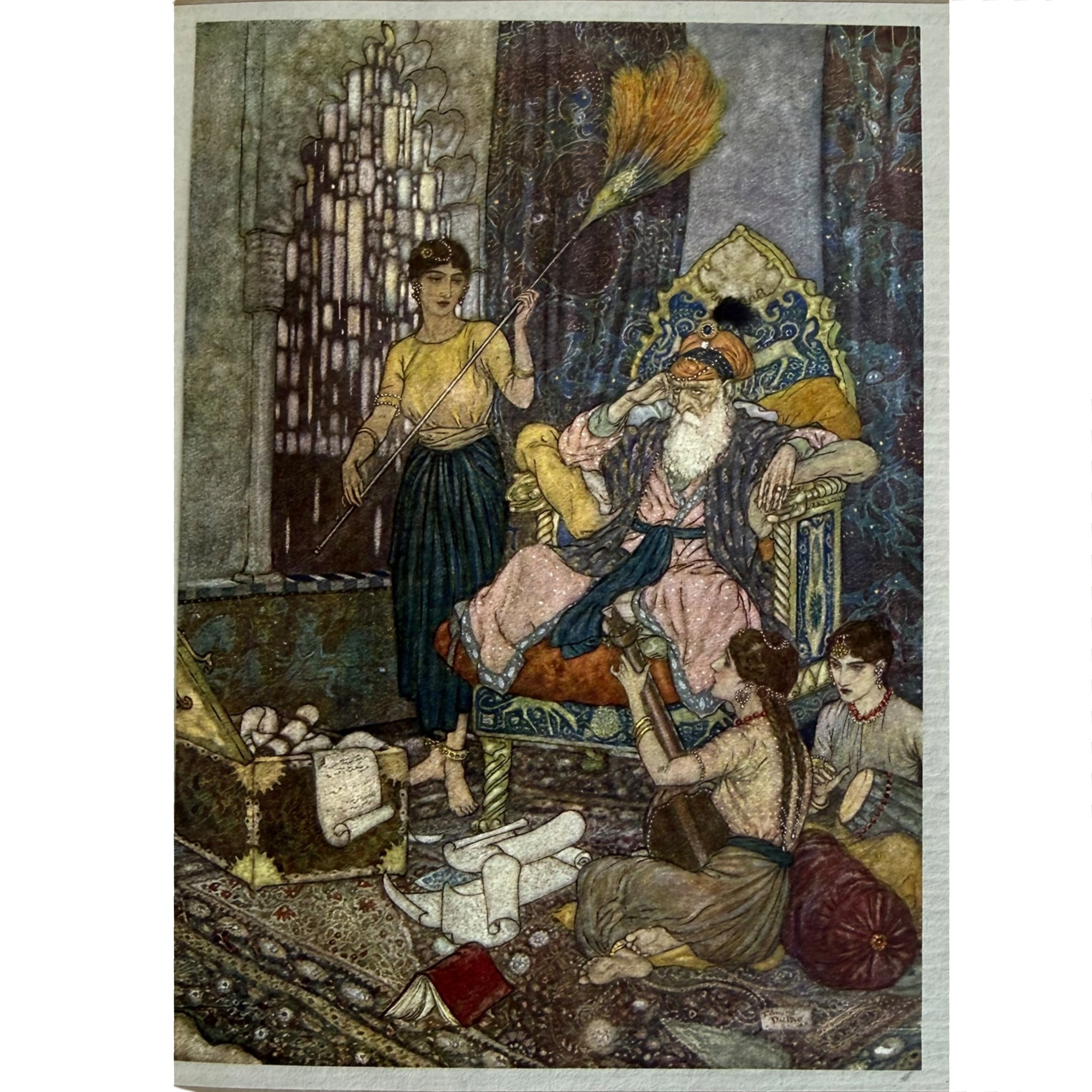 illustration by Edmund Dulac 1910s edition of rubaiyat of omar khayyam
