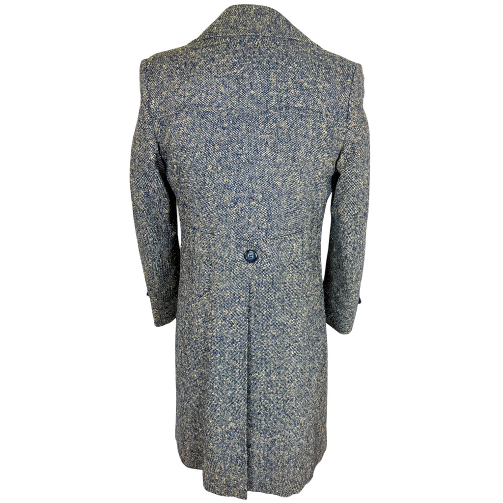 Vintage 1970s Men’s Tweed Overcoat Ruven Feder Paris Sz S M
