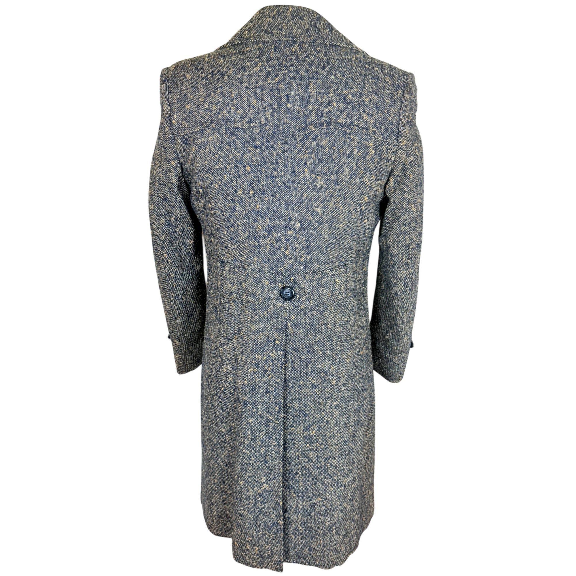 Vintage 1970s Men’s Tweed Overcoat Ruven Feder Paris Sz S M