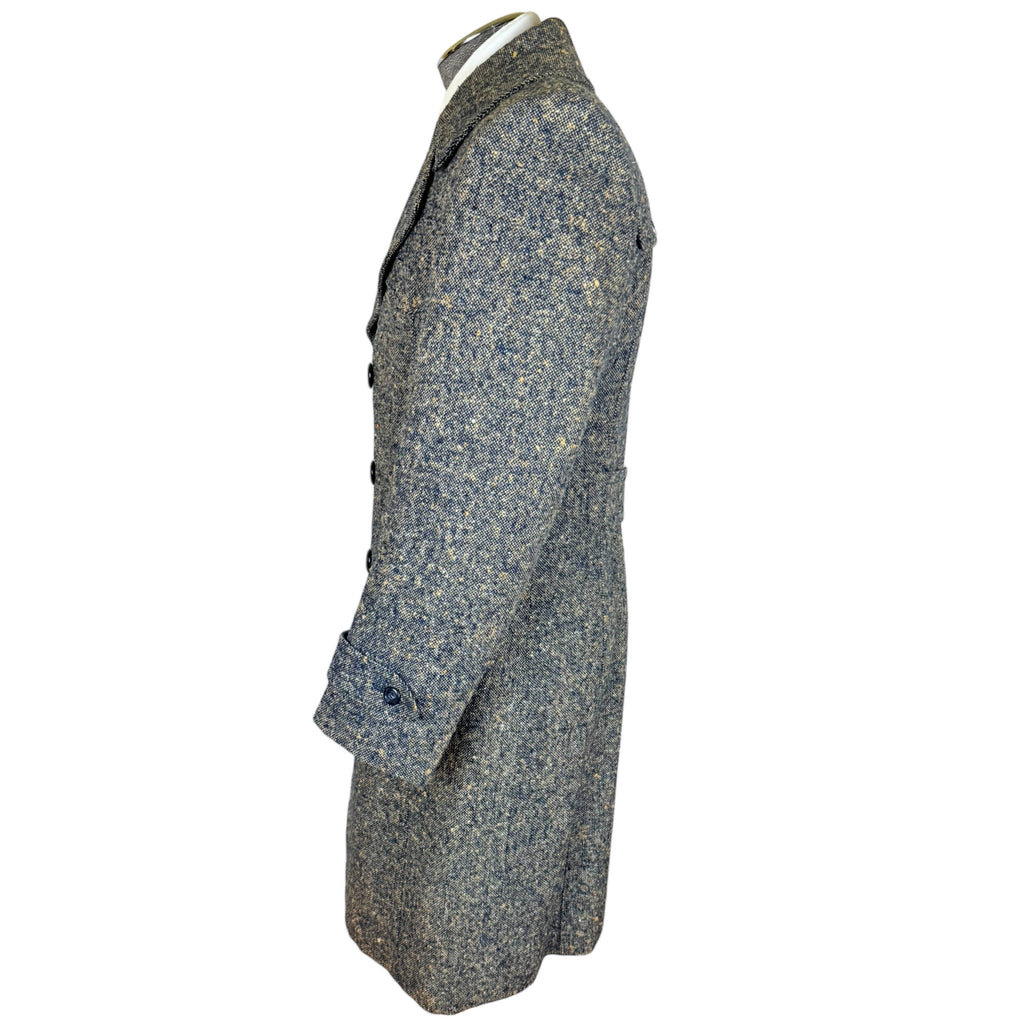 Vintage 1970s Men’s Tweed Overcoat Ruven Feder Paris Sz S M