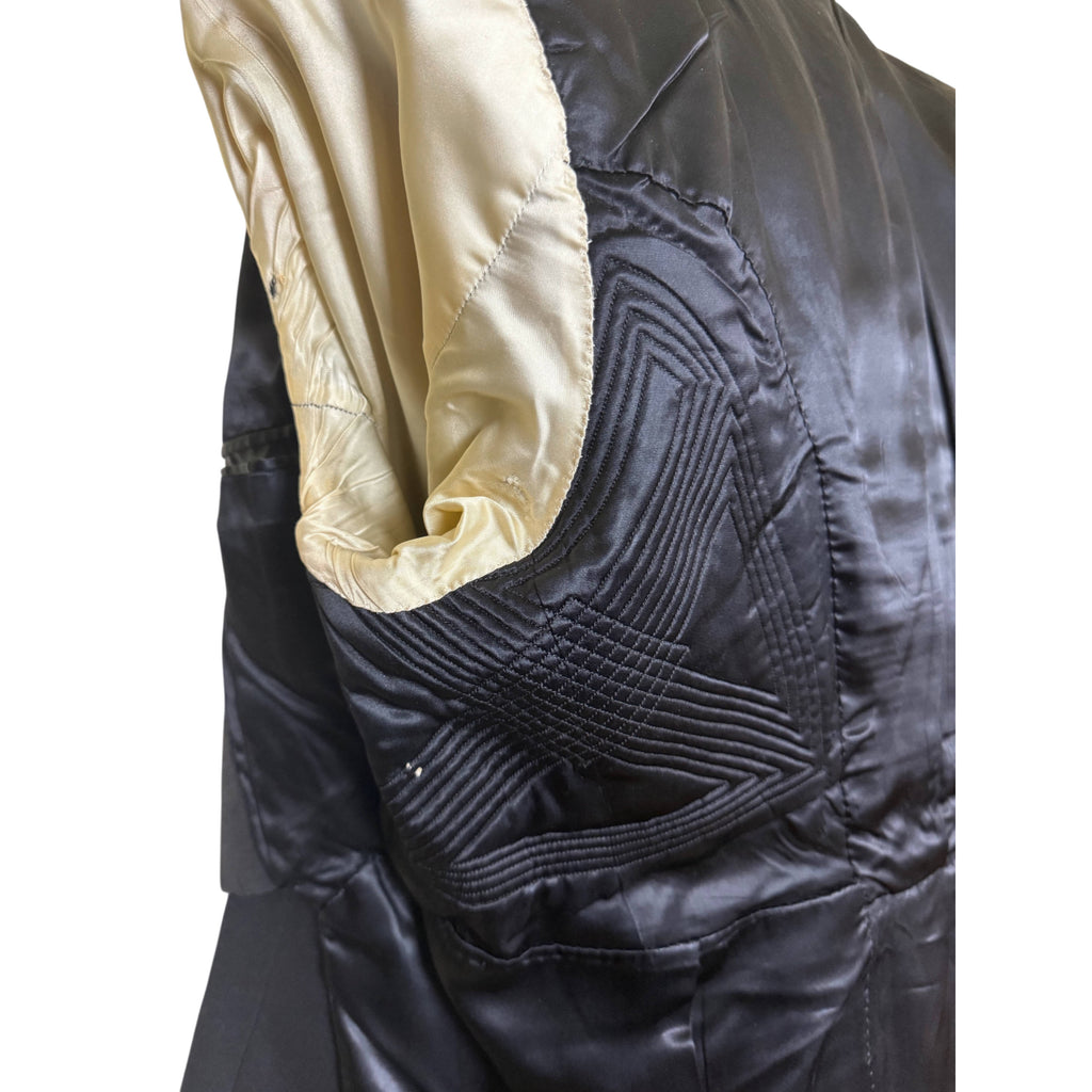 Interior quilting Ryder & Amies bespoke tailcoat underarm lining