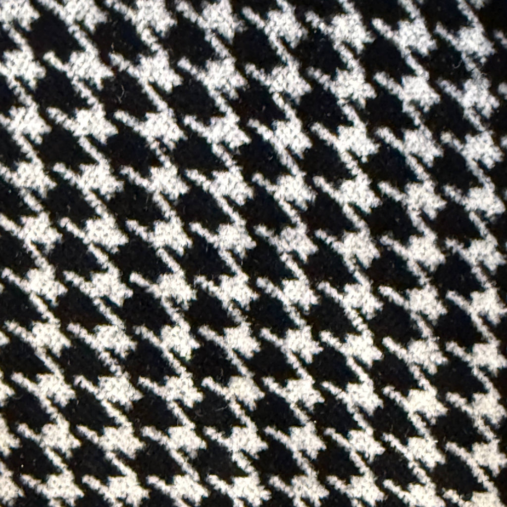 close up of houndstooth cotton velvet