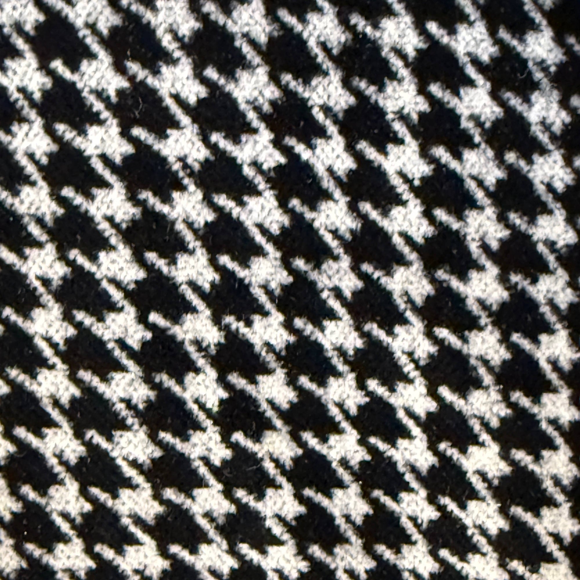 close up of houndstooth cotton velvet