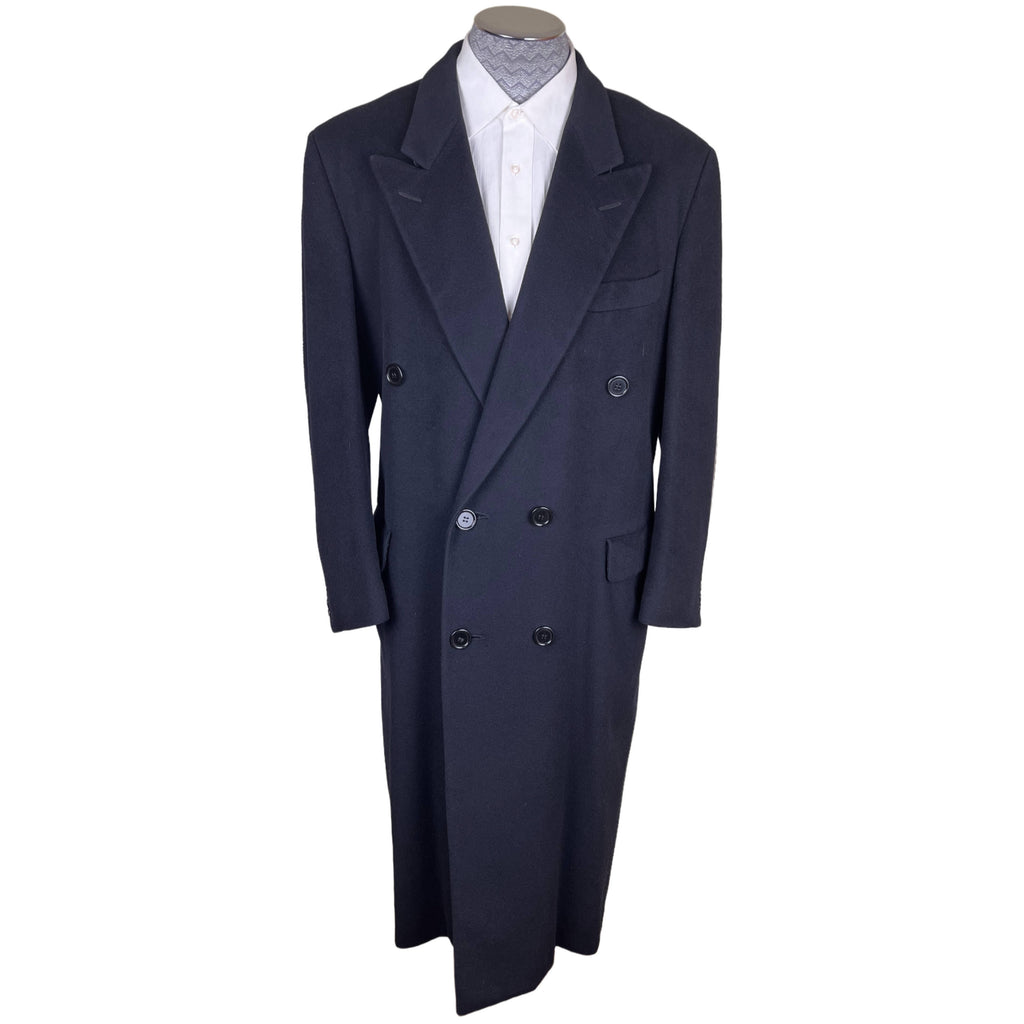 1980s Vintage Mens Overcoat Wool Coat by Samuelsohn Size 42