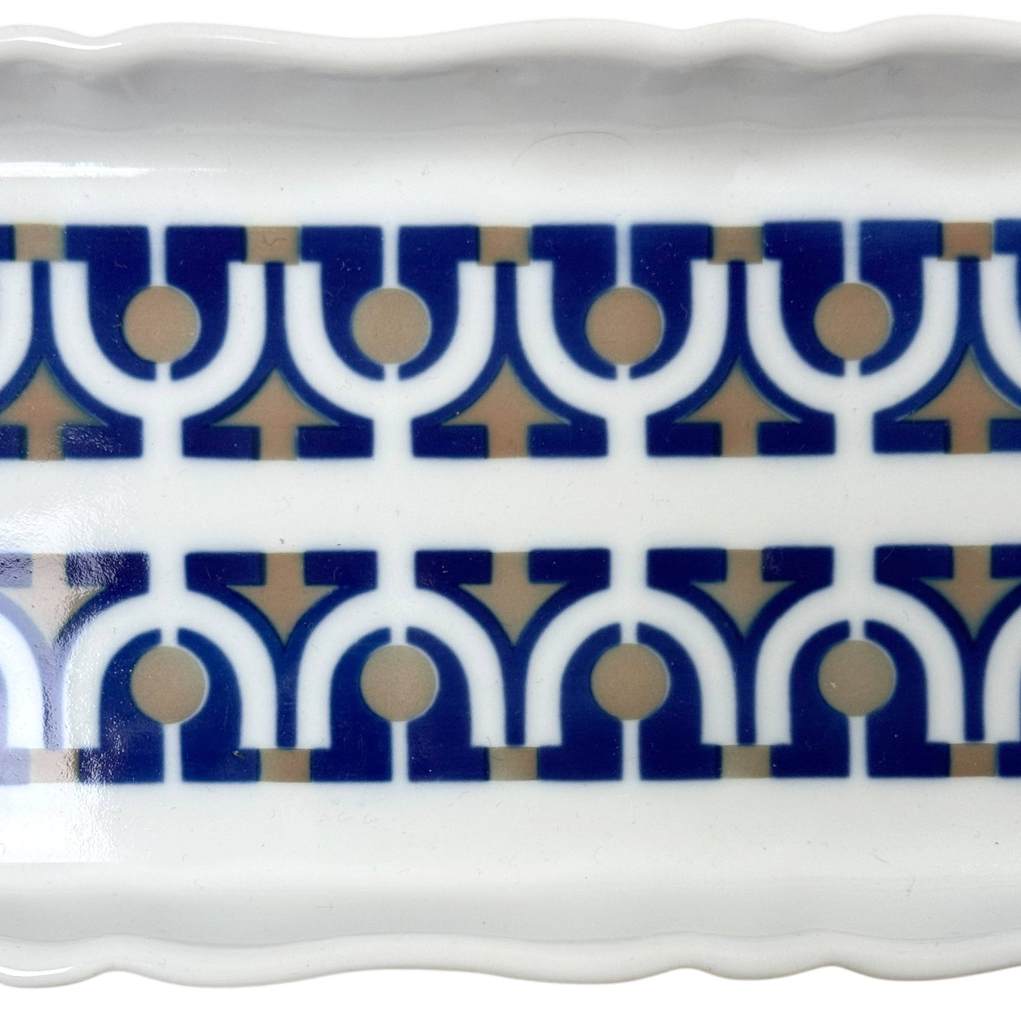 detail of Sargadelos Porcelain Portico Pattern Tray