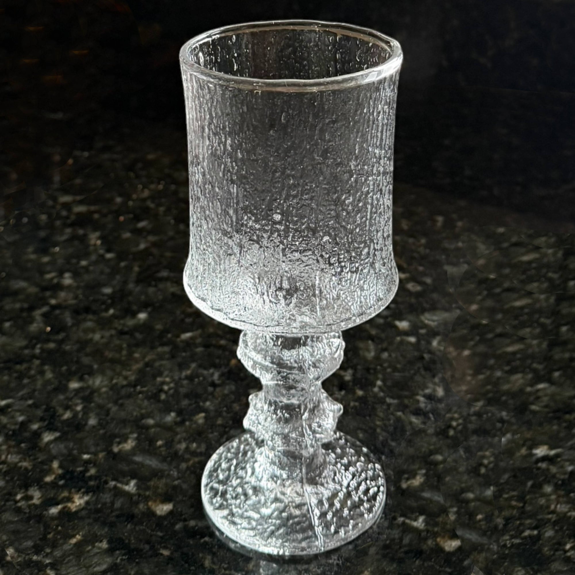 1960s Timo Sarpaneva Iittala Festivo Glass Goblet 12 oz Senator