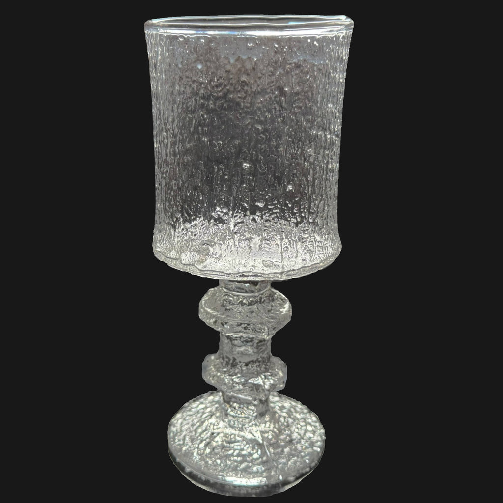 1960s Timo Sarpaneva Iittala Festivo Glass Goblet 12 oz Senator
