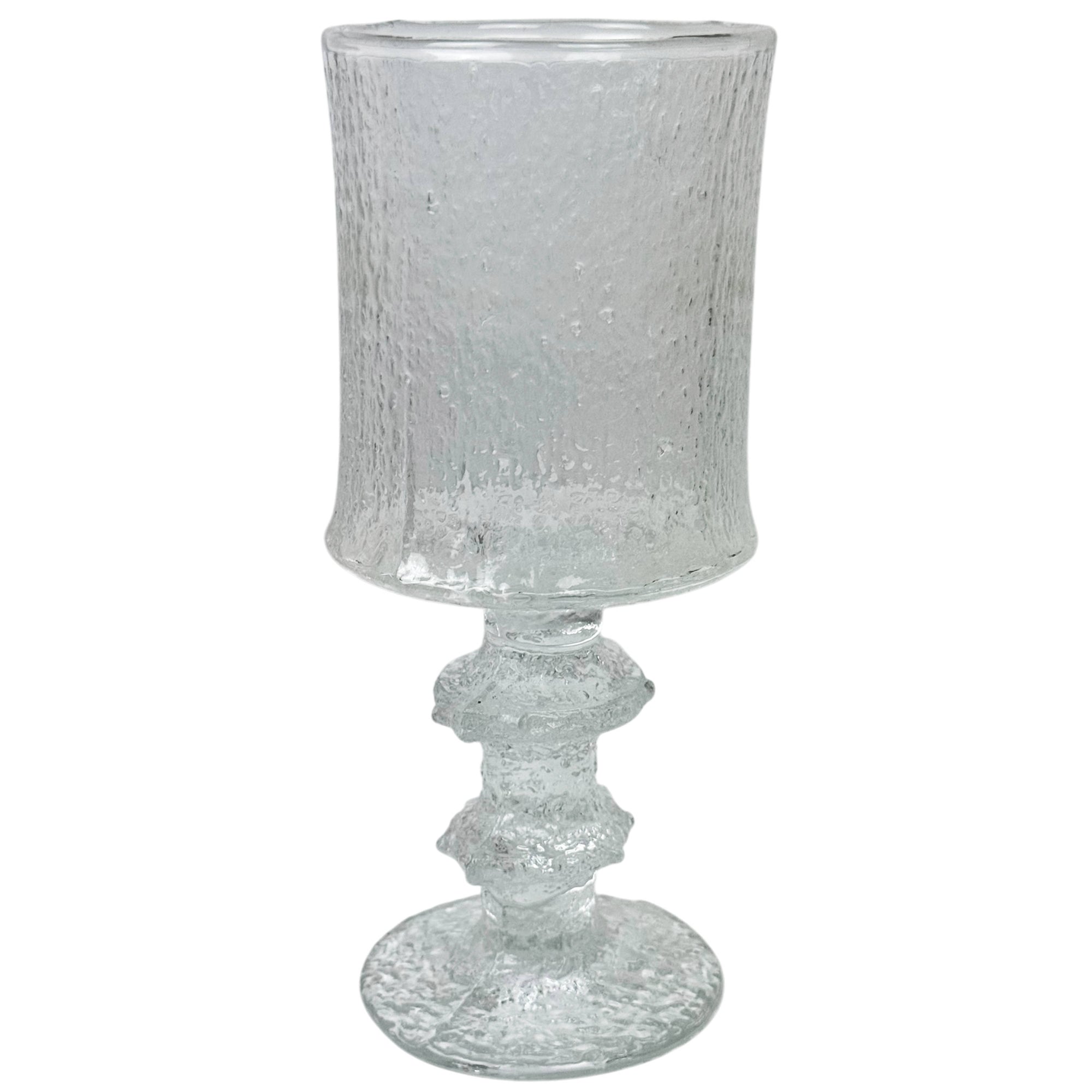 1960s Timo Sarpaneva Iittala Festivo Glass Goblet 12 oz Senator