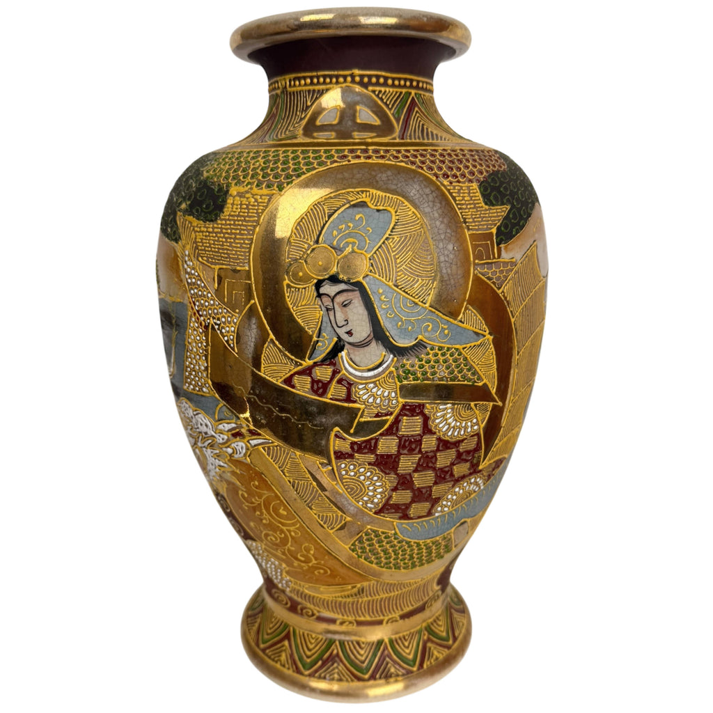Vintage 1920s 30s Japanese Satsuma Vase 12” High