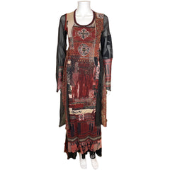 1990s Vintage Save The Queen Dress Tribal Printed Mesh