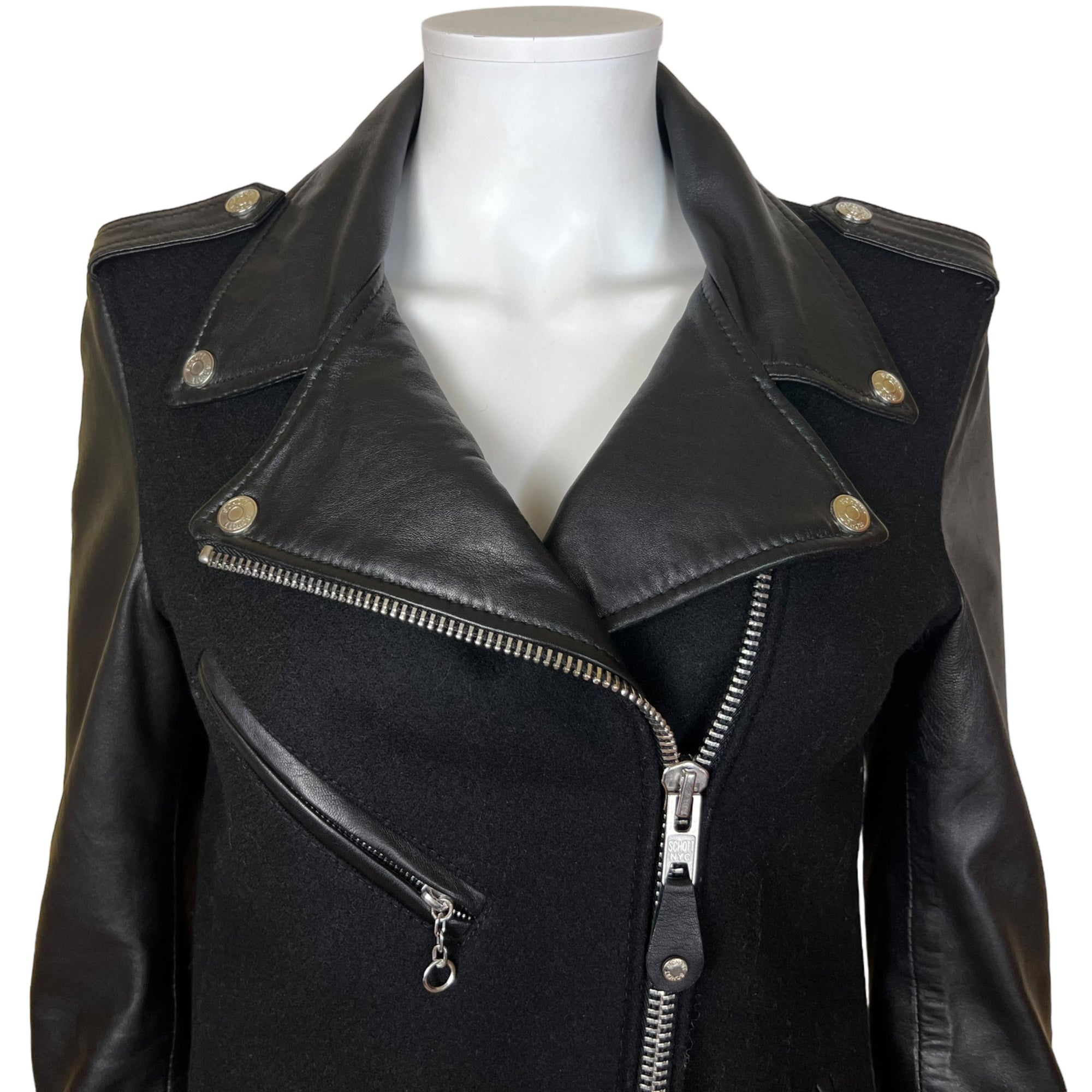 Vintage Ladies 1980s Schott NYC Perfecto Motorcycle Jacket M