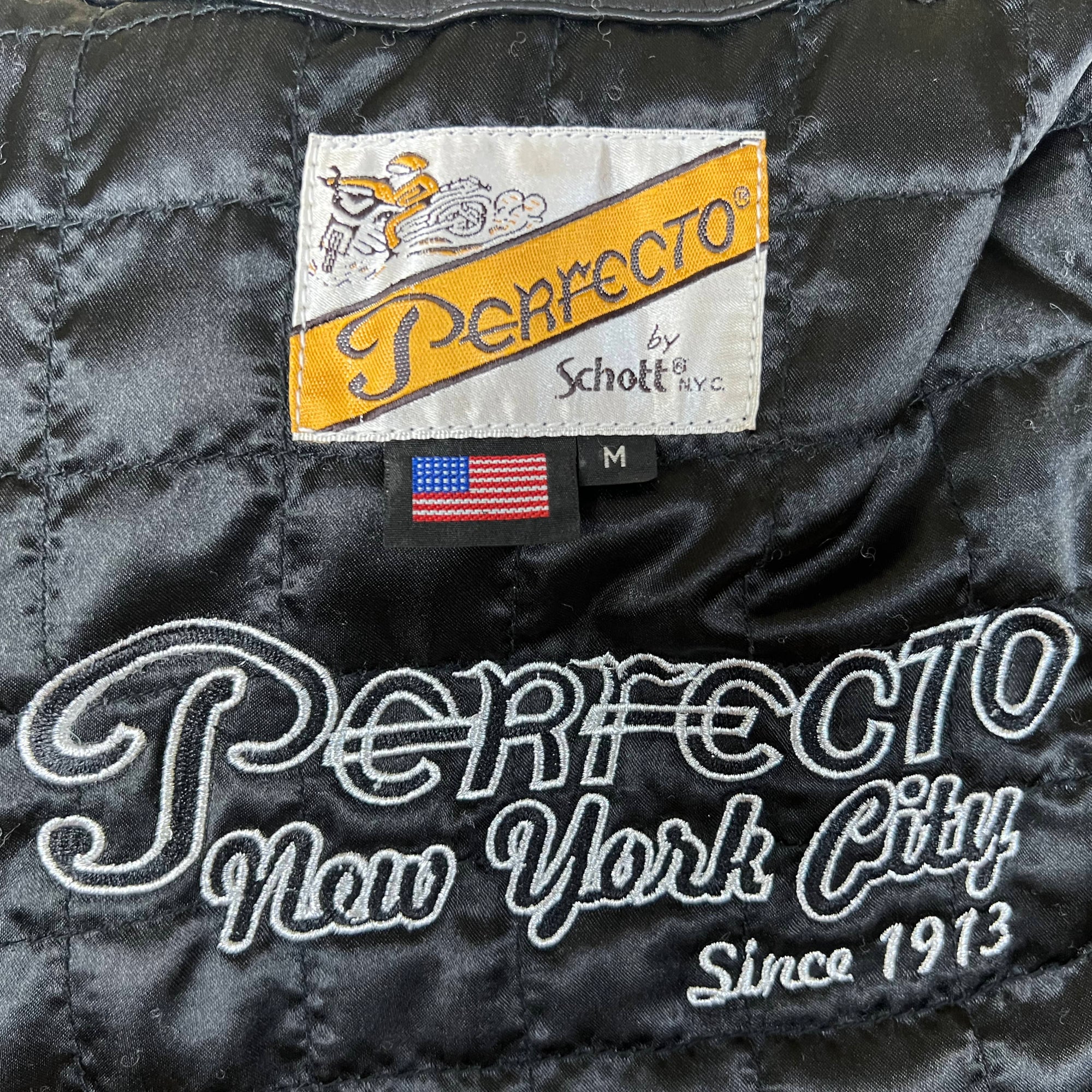 Vintage Ladies 1980s Schott NYC Perfecto Motorcycle Jacket M