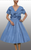 Vintage 1950s Cornflower Blue Silk Party Dress - Poppy's Vintage Clothing