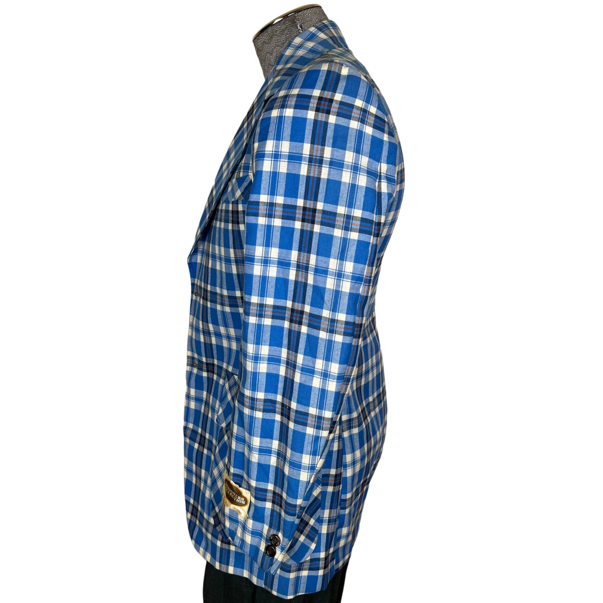 NWT Vintage 1970s Plaid Jacket Unused Sport Coat Size S