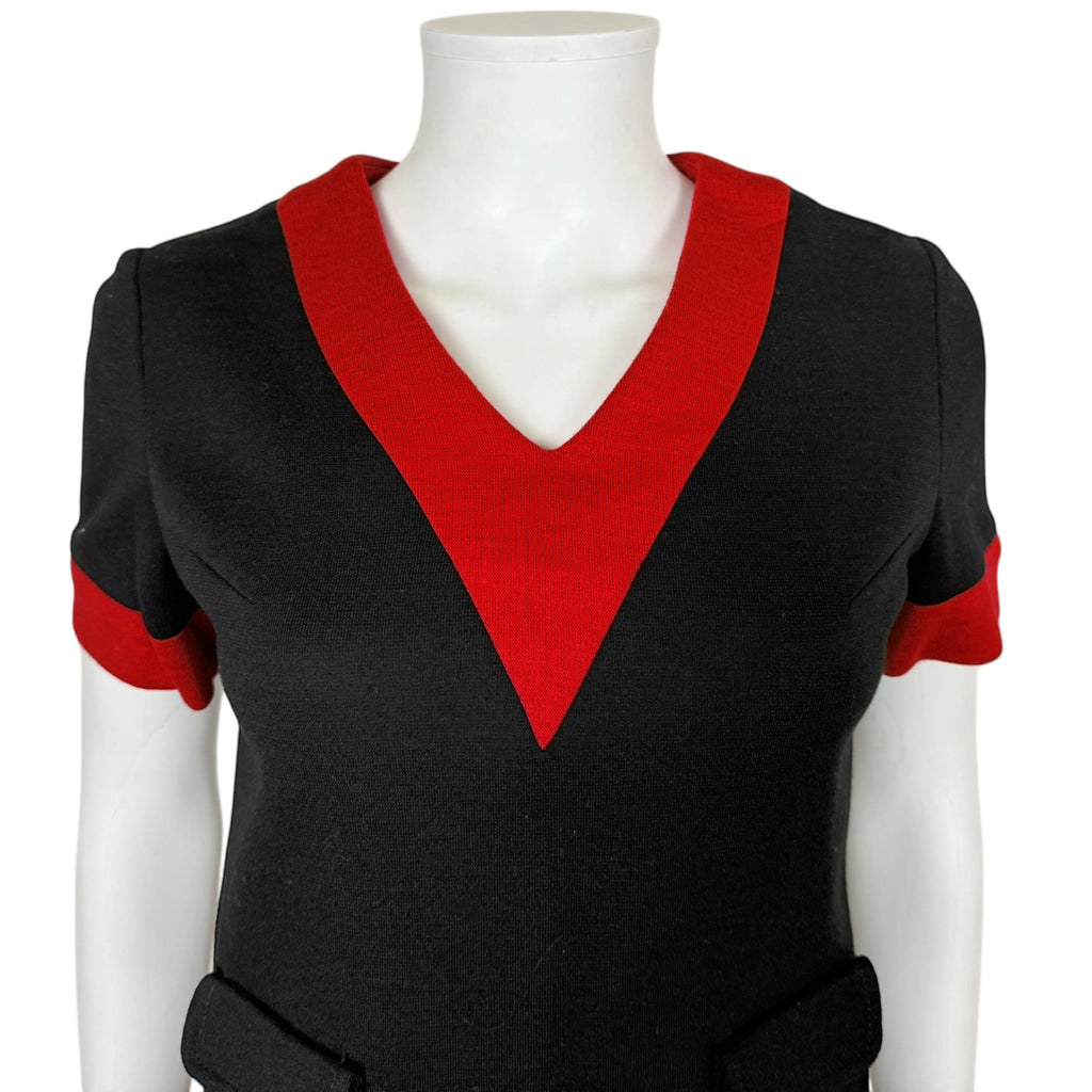 Vintage 1960s Canadian Couture Dress Serge et Real Montreal Size S