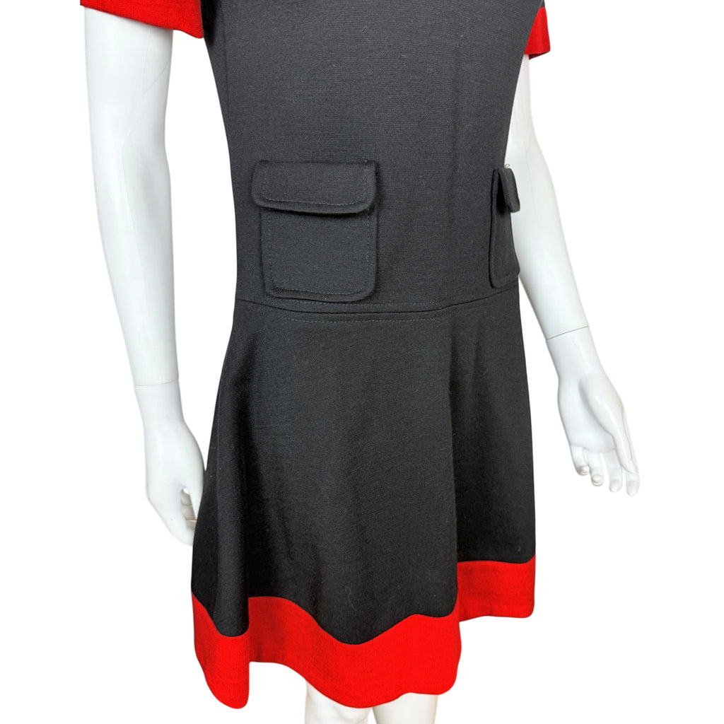 Vintage 1960s Canadian Couture Dress Serge et Real Montreal Size S