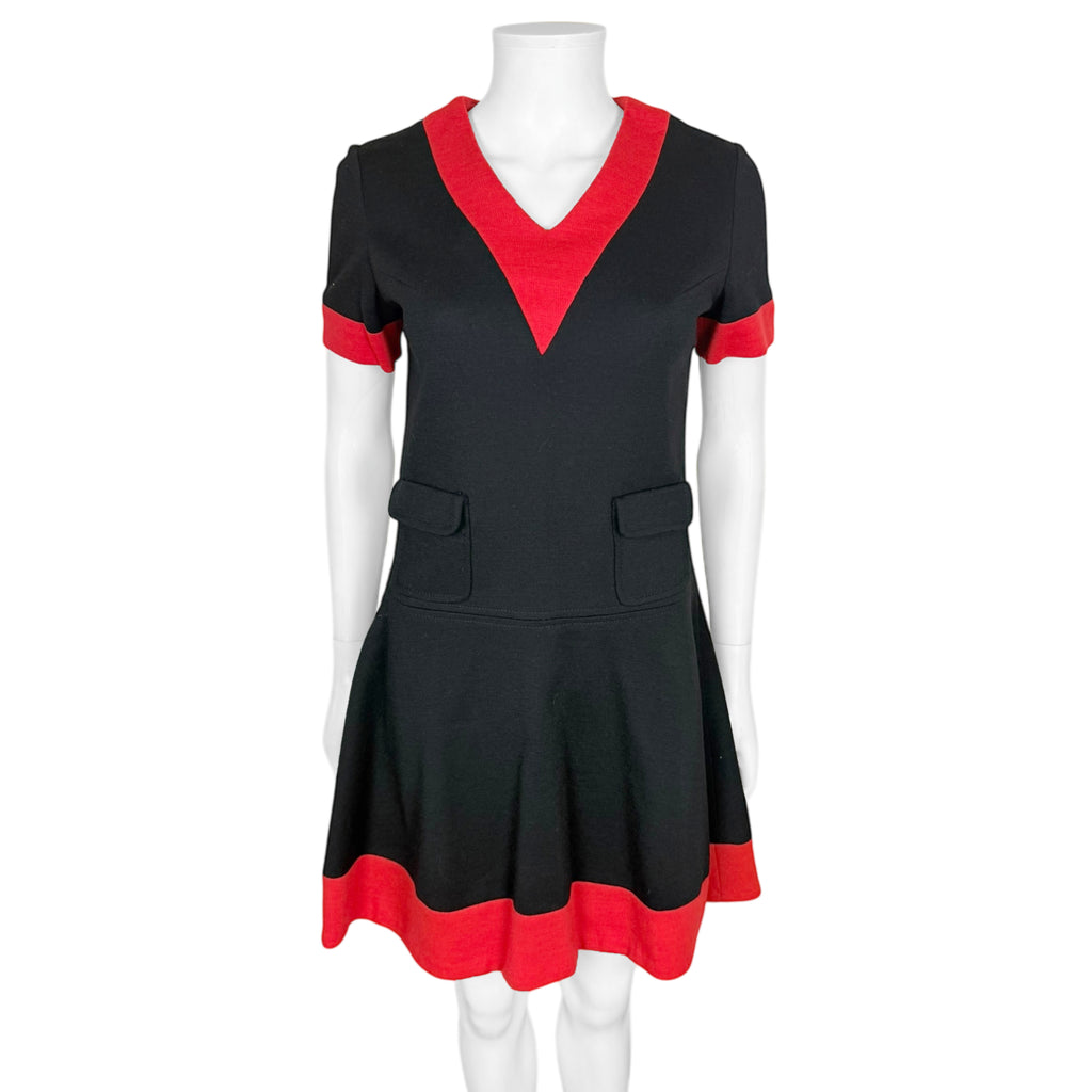 Vintage 1960s Canadian Couture Dress Serge et Real Montreal Size S