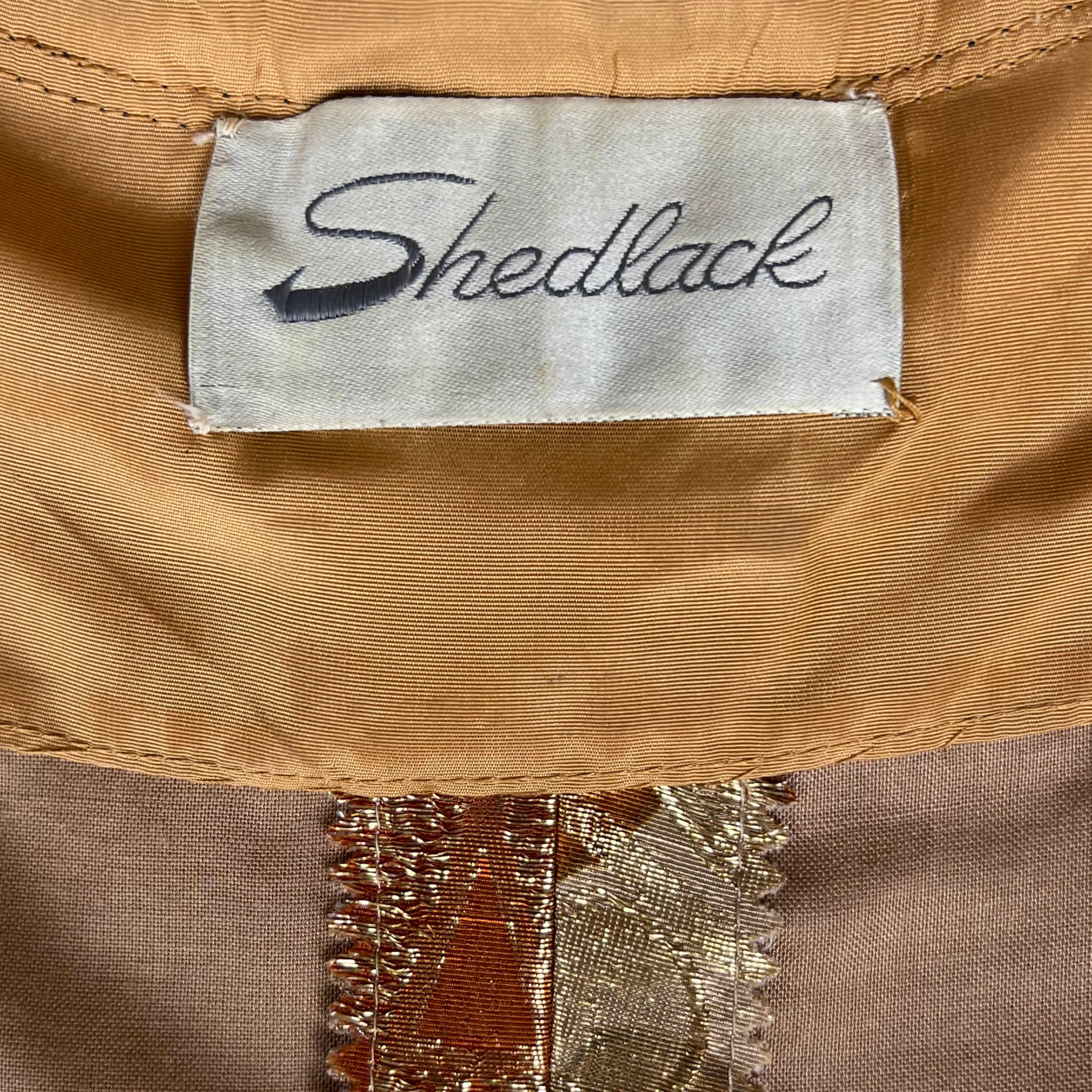 Vintage 1960s Metallic Lamé Dress Lew Shedlack Montreal Sz M