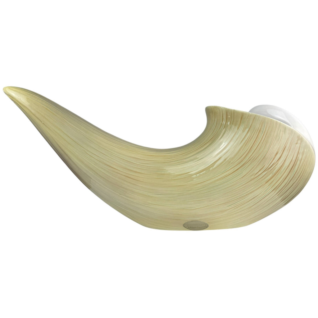 Back view mid century italian shell form ceramic centrepiece vase ceramica celesta italy