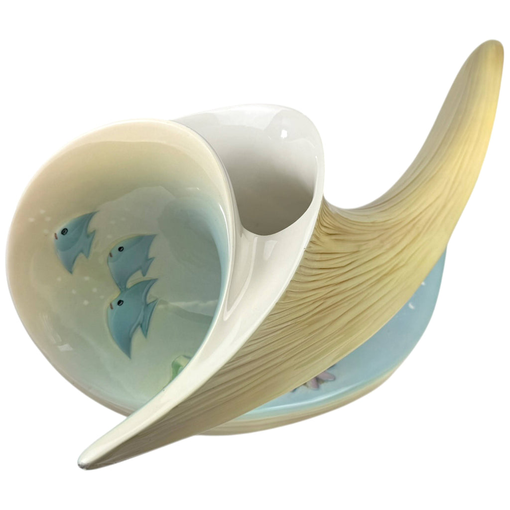 ceramica celesta italy marine life ceramic vase interior fish decoration