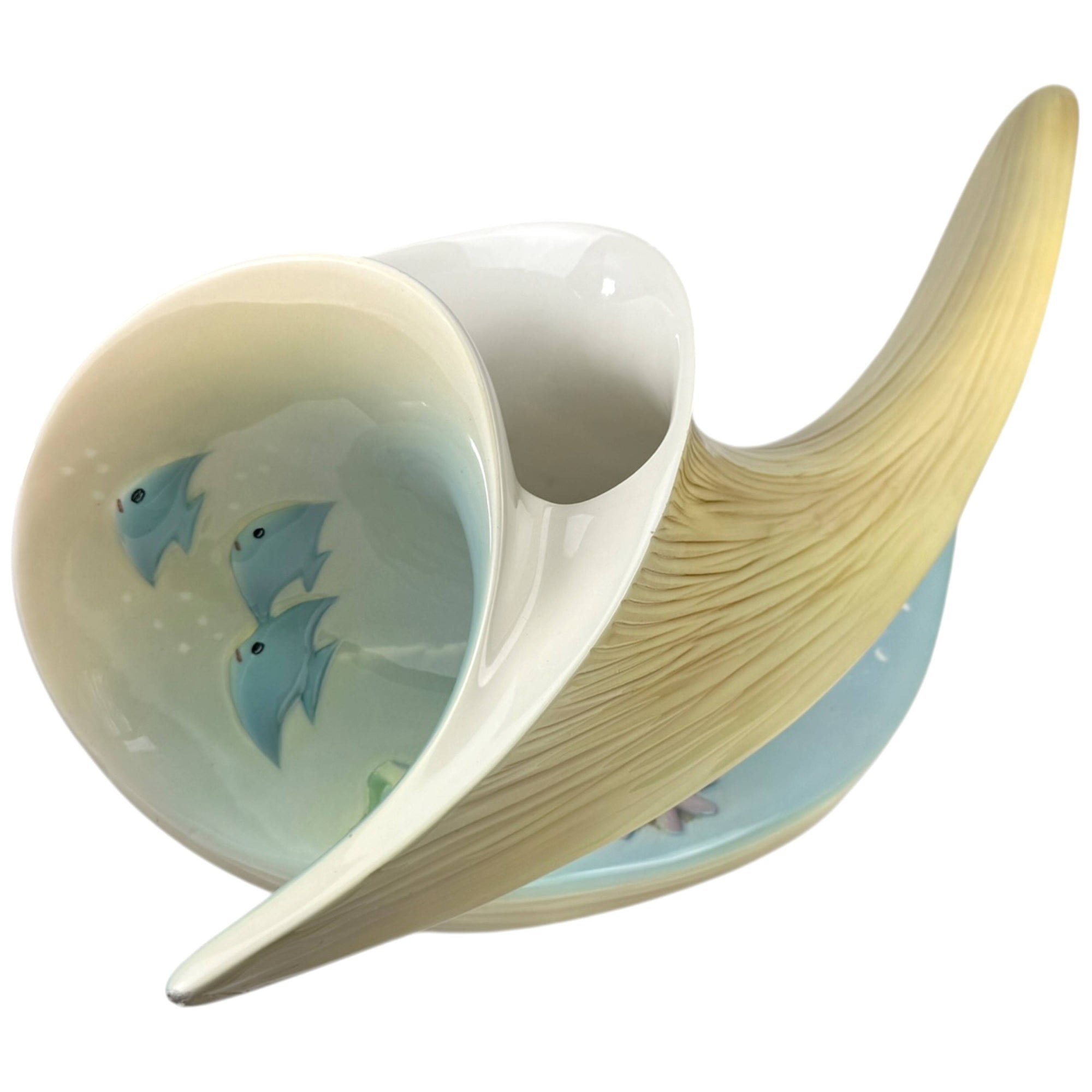 ceramica celesta italy marine life ceramic vase interior fish decoration