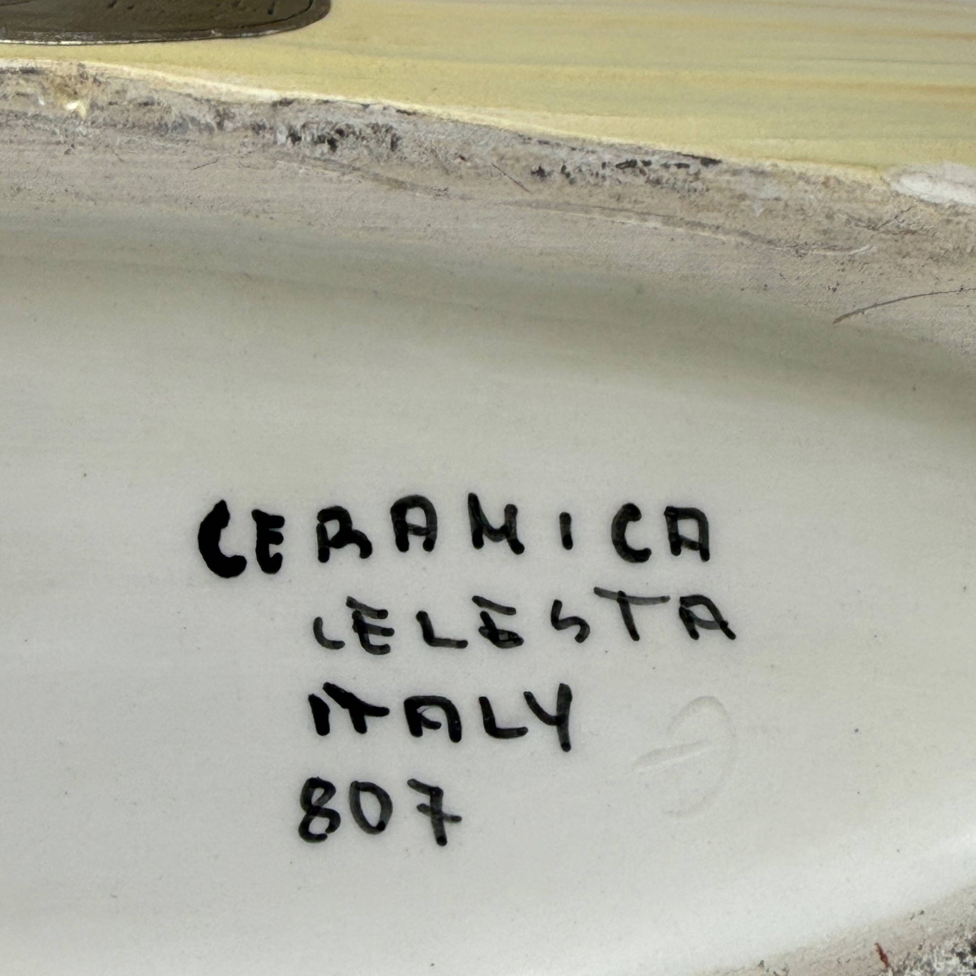 ceramica celesta italy 807 mark underside