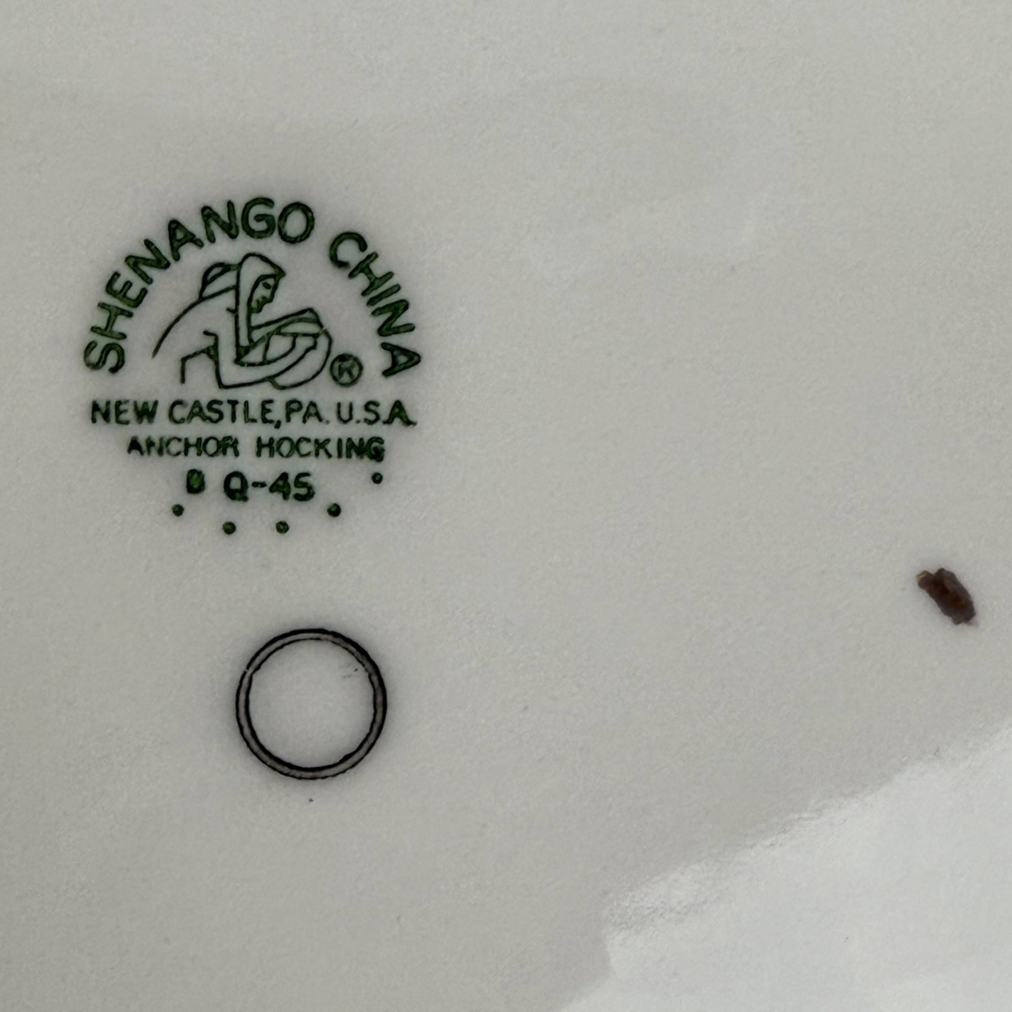 1987 Shenango China Gold Laurel Presentation Plate Corporate Logo Charger 10.75″