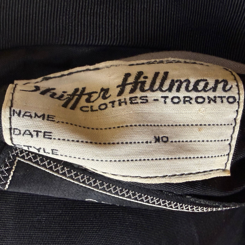 shiffer hillman toronto tailor's label