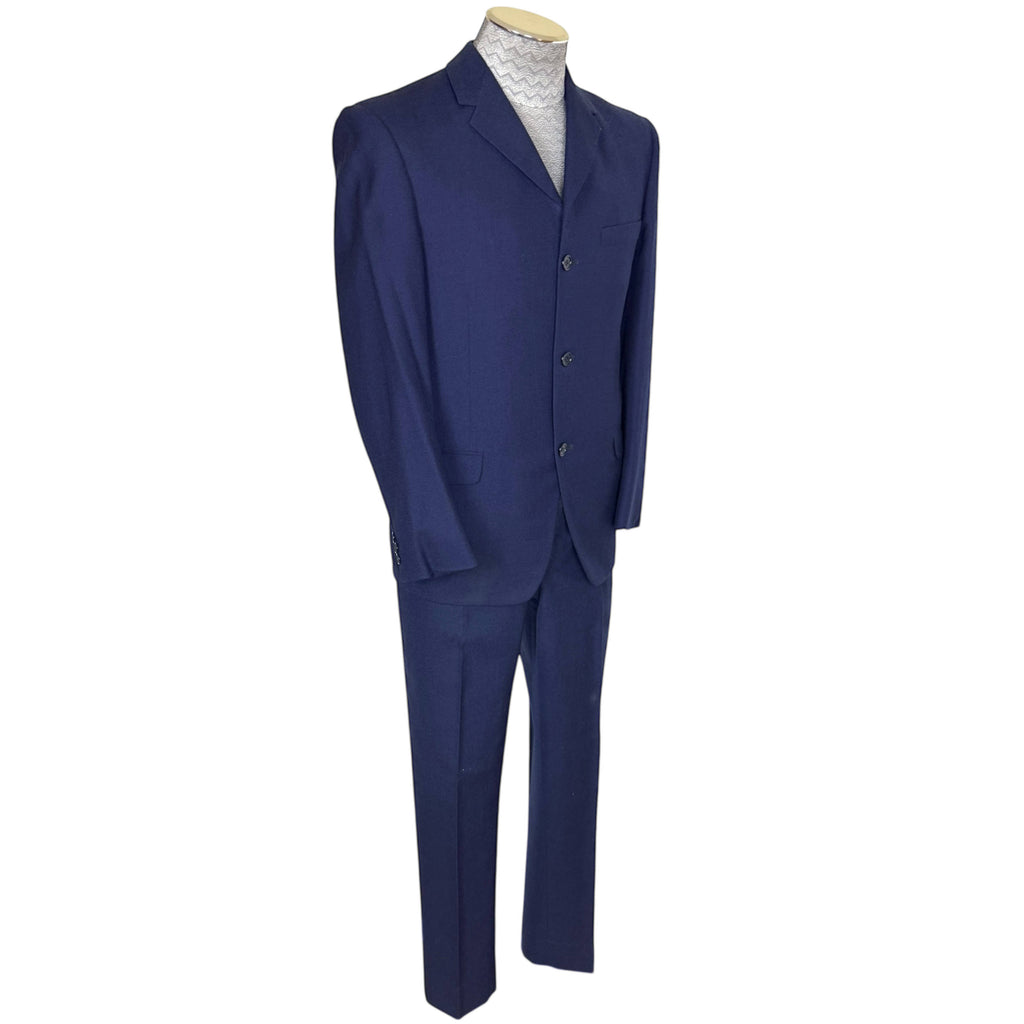 1950s 60s Vintage Suit Custom Tailored Silicani Tailors 28”W