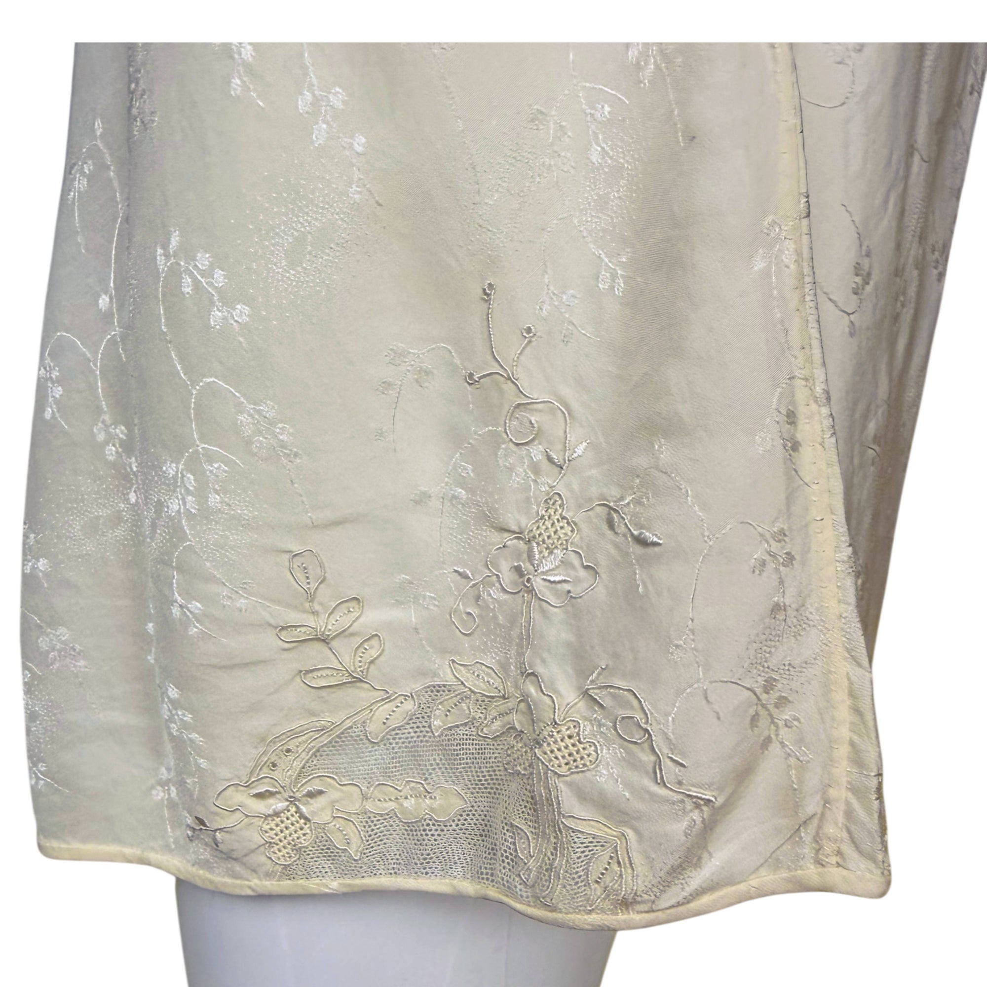 Vintage 1930s Silk Step-In Panties Embroidered Tap Pants 34” Waist
