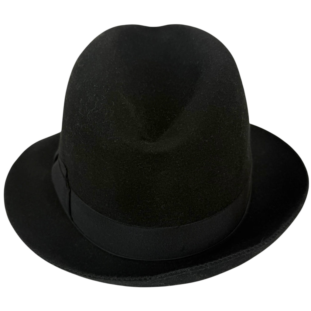 Rear view showing crown shape and brim