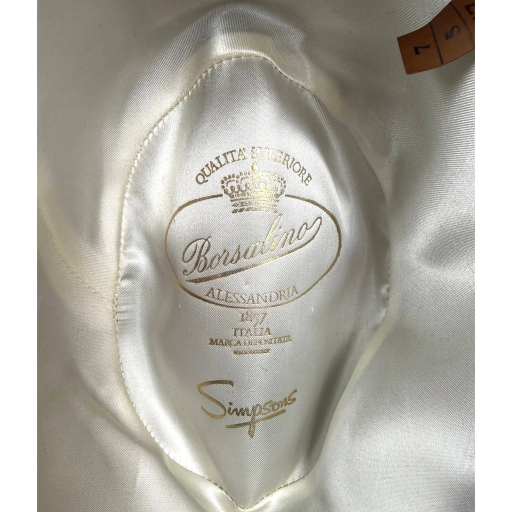 Simpsons store imprint inside vintage Borsalino hat