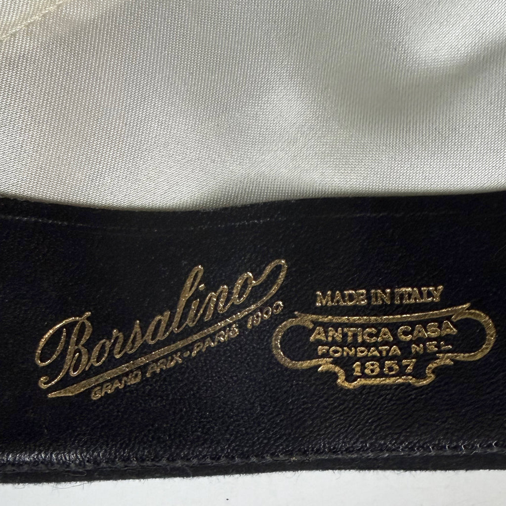 Borsalino fedora gold stamping on sweatband