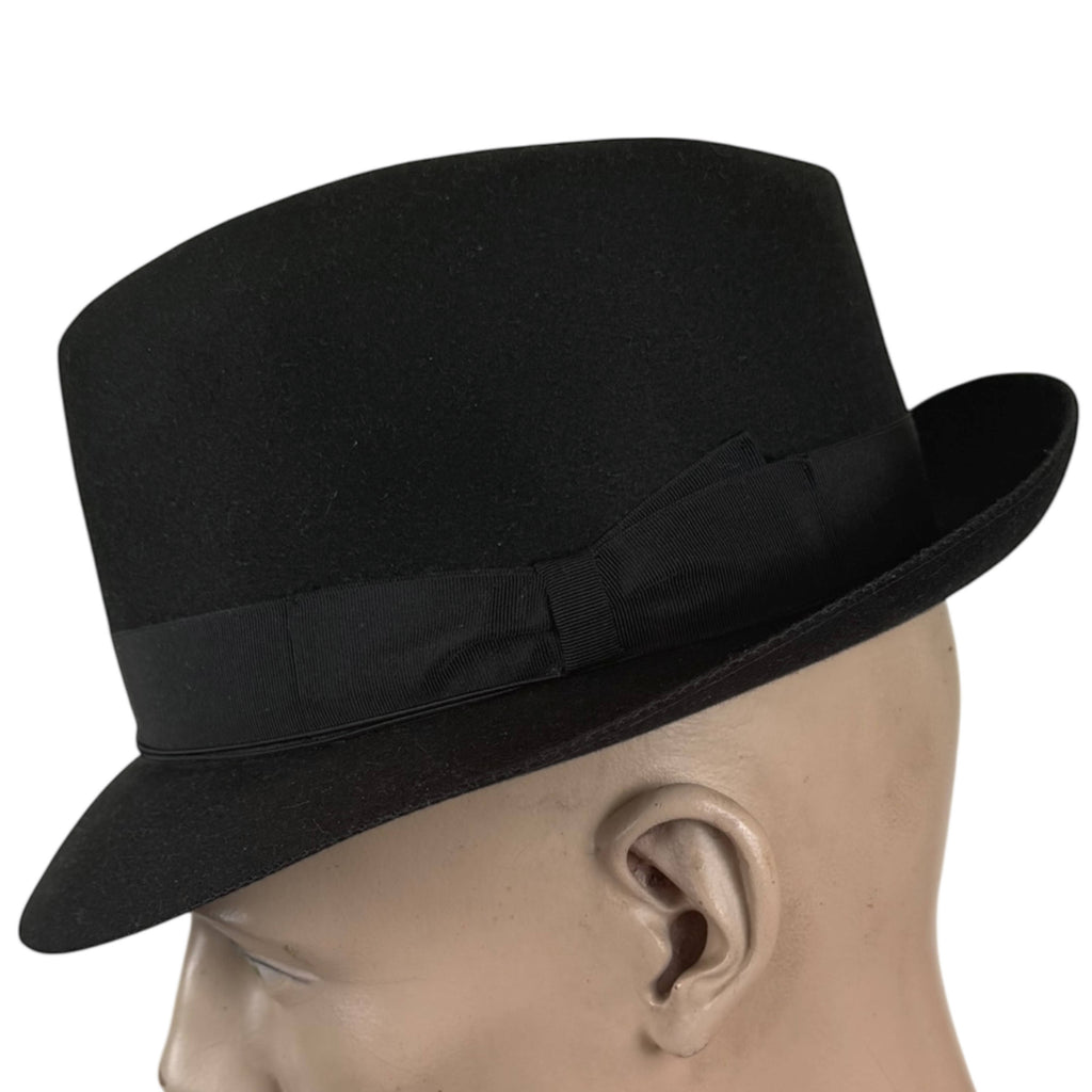 Vintage 1970s Borsalino black fedora made for Simpsons Canada