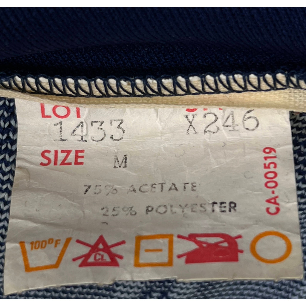 Vintage NOS 1970s Polo Shirt Knit Cardigan Unused Sz M Sears