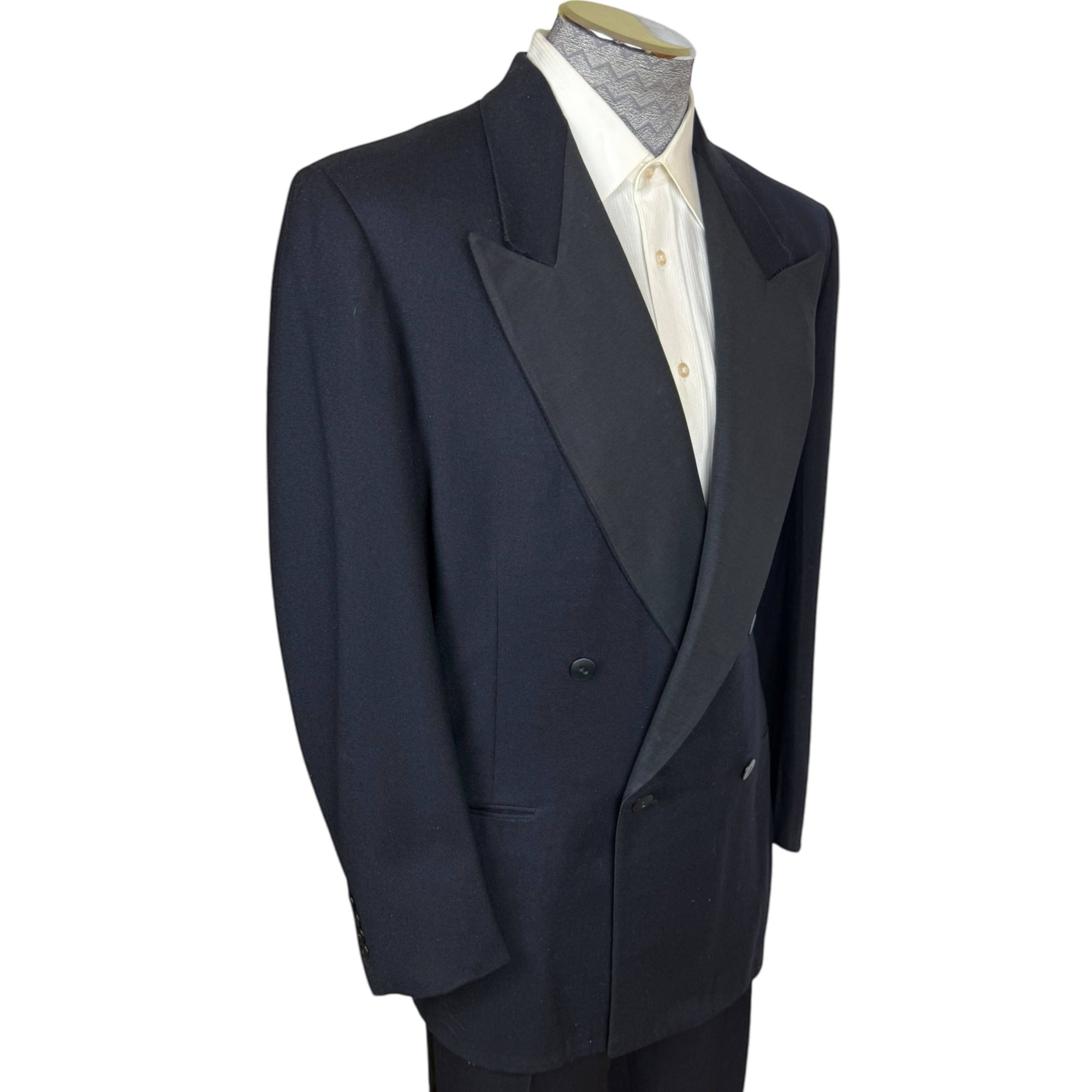 Vintage 1940s Tuxedo Jacket Fitted Formal Dinner Wear Sz M L
