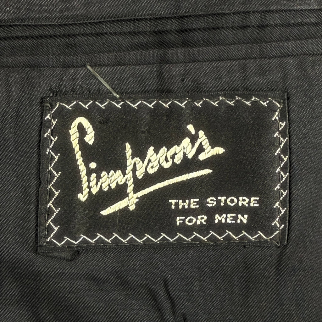 Vintage 1940s Tuxedo Jacket Fitted Formal Dinner Wear Sz M L