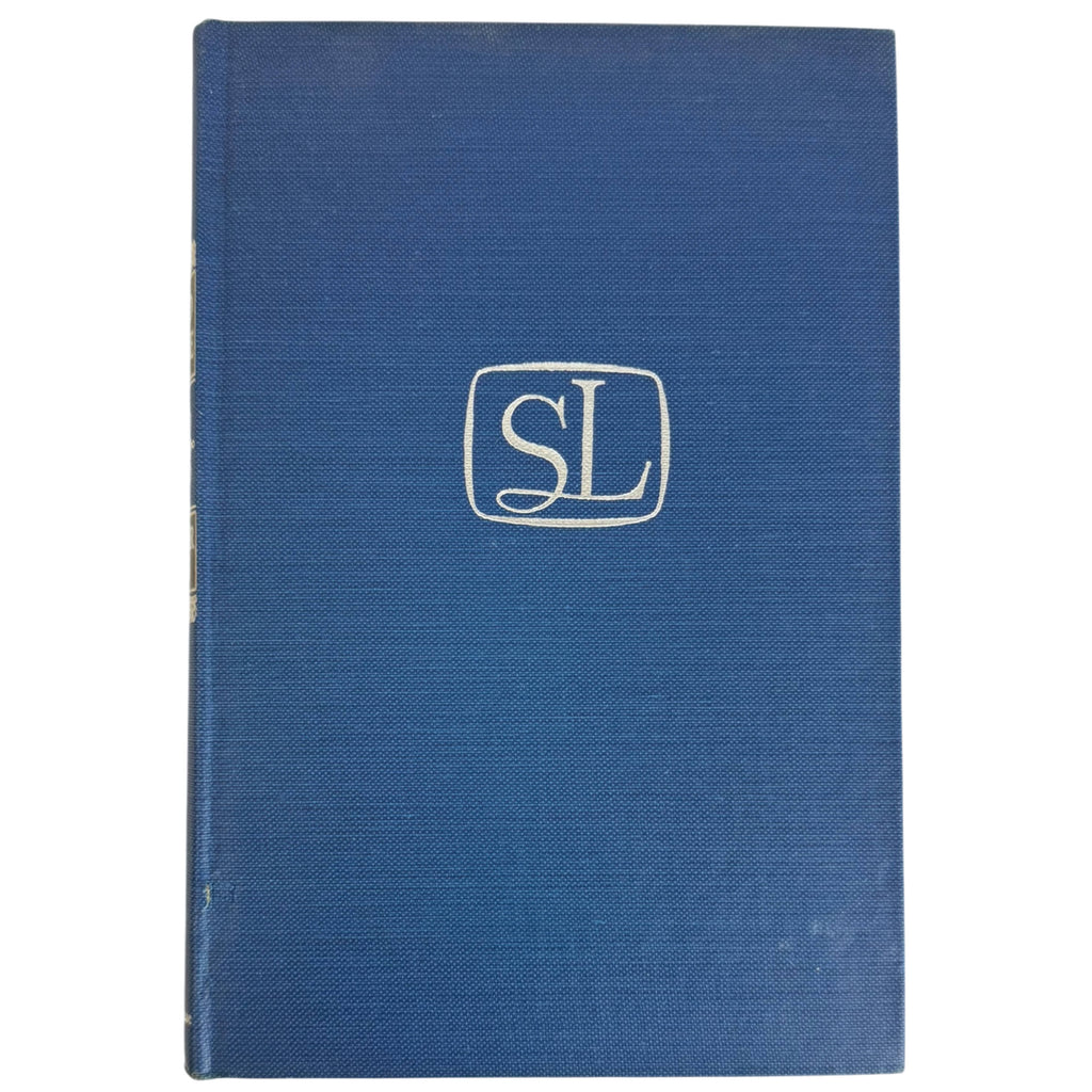 Blue cloth hardcover with silver monogram sinclair lewis world so wide