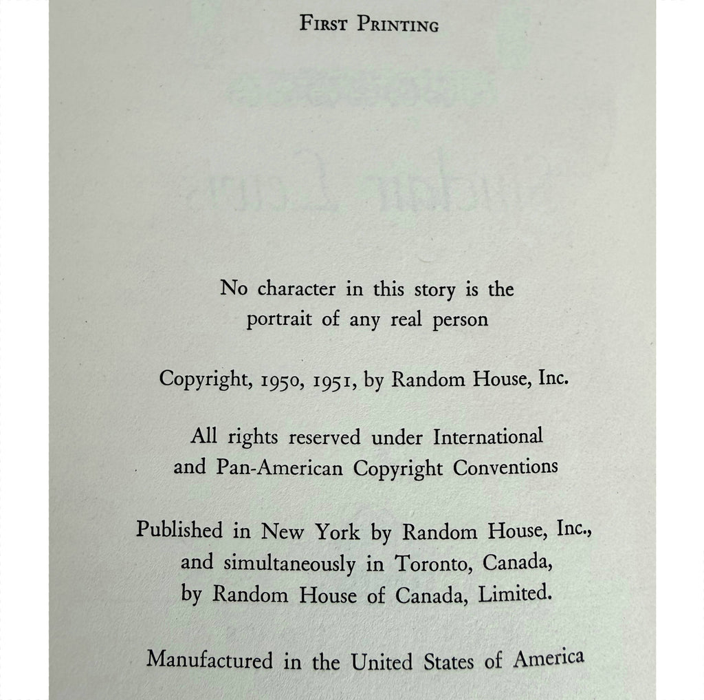 Copyright page stating "First Printing." world so wide by sinclair lewis