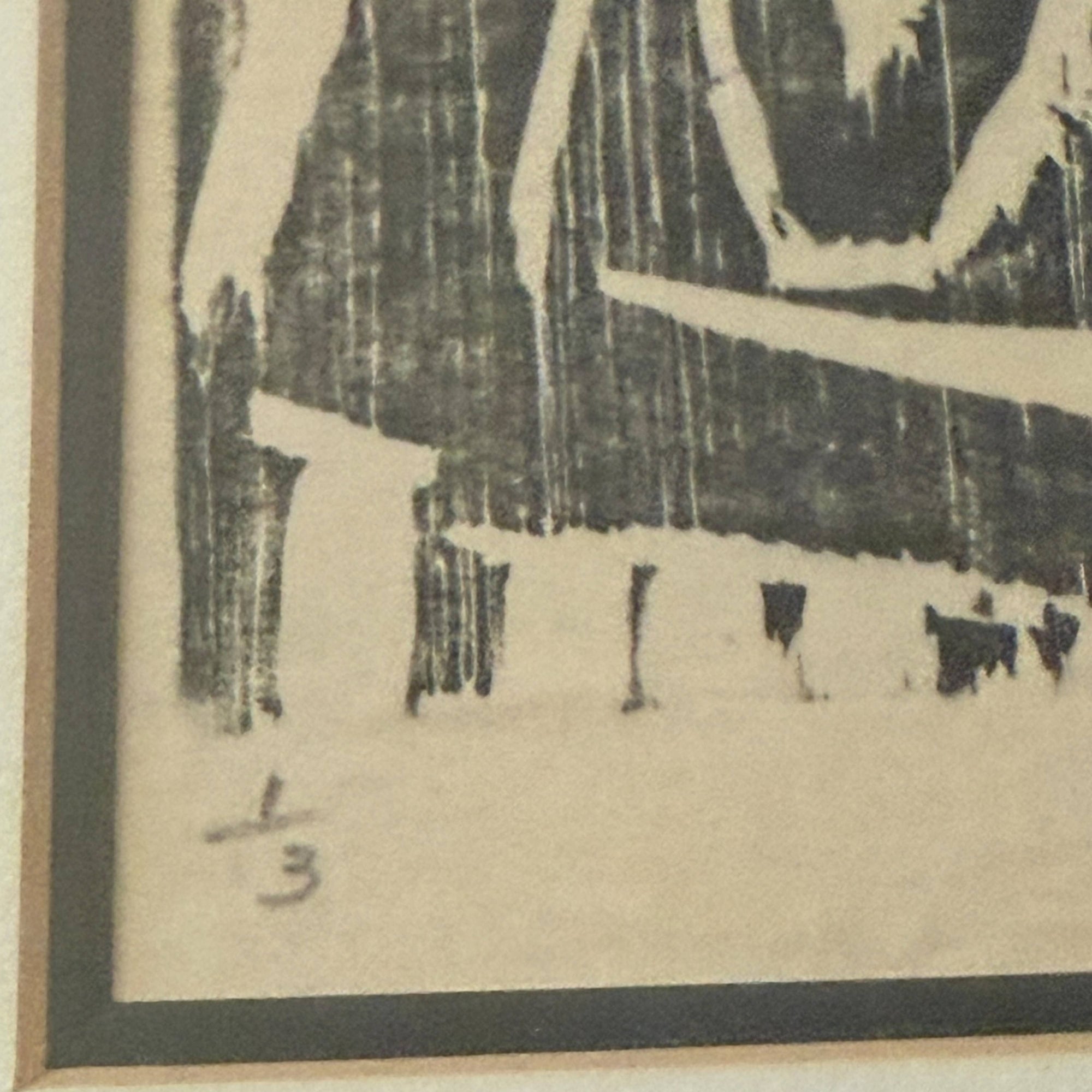 Sonia Cornwall Woodblock Print – Cowboy with Bull, 1 of 3