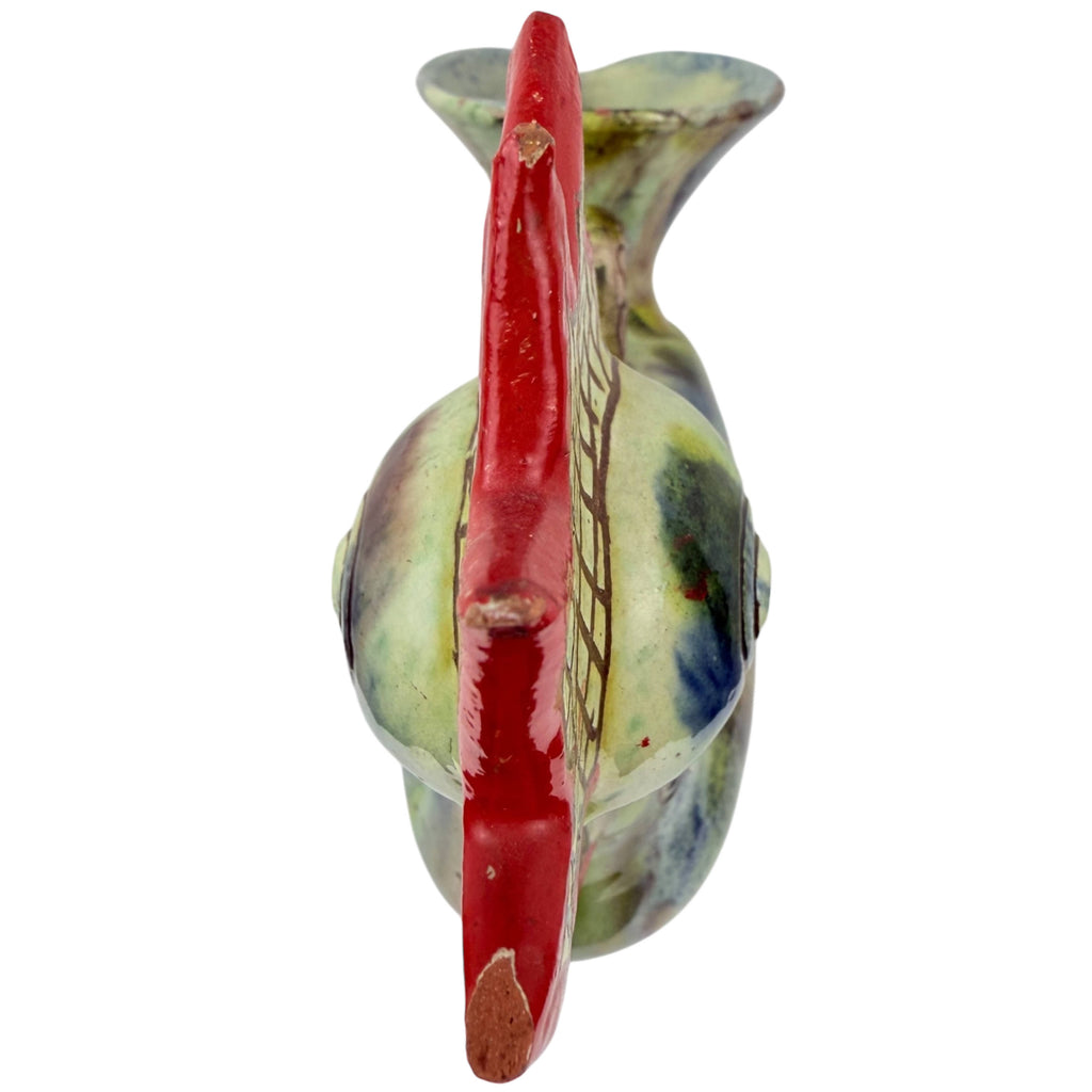 Vintage Spanish Rooster Pitcher Hand Painted Figural Jug 13"