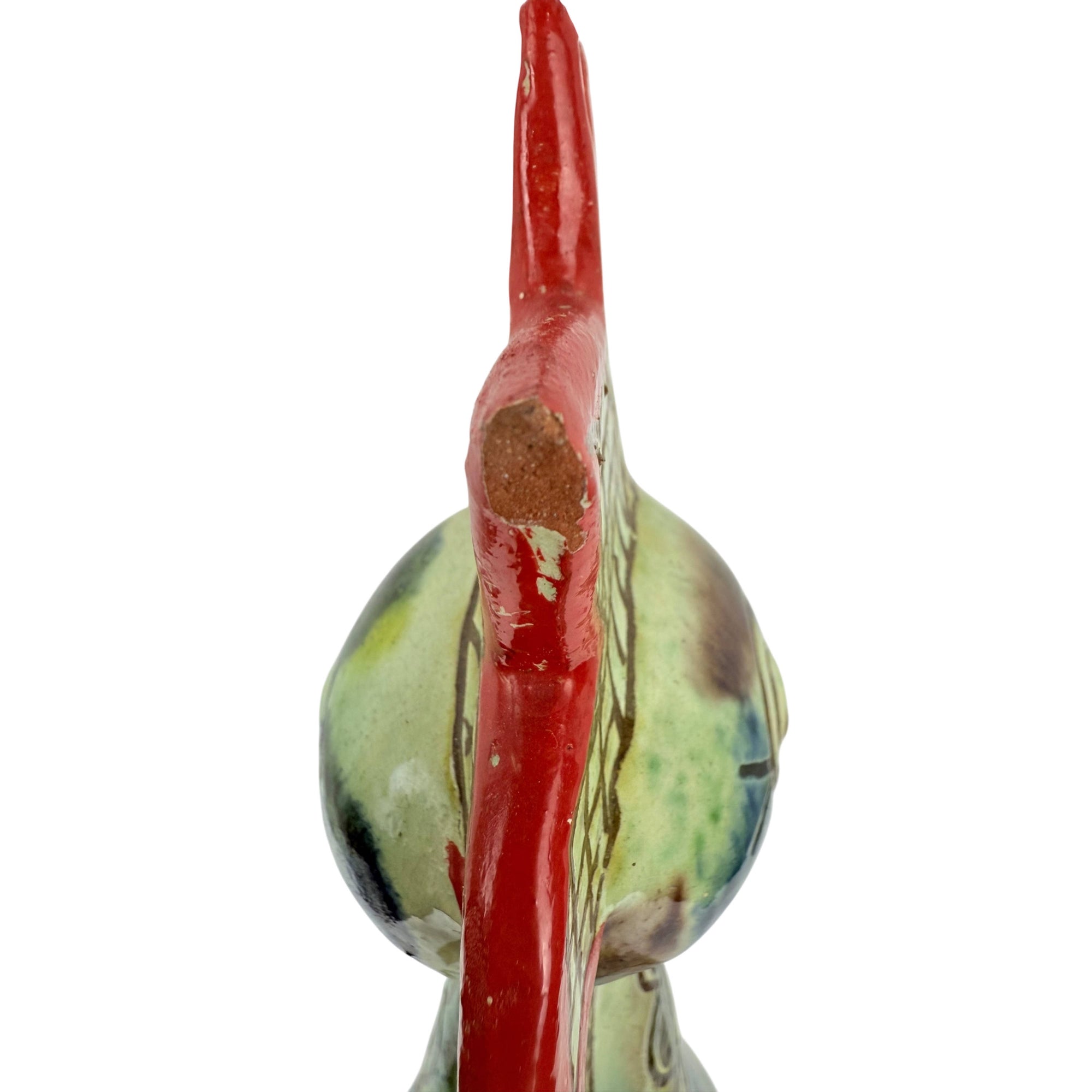 Vintage Spanish Rooster Pitcher Hand Painted Figural Jug 13"