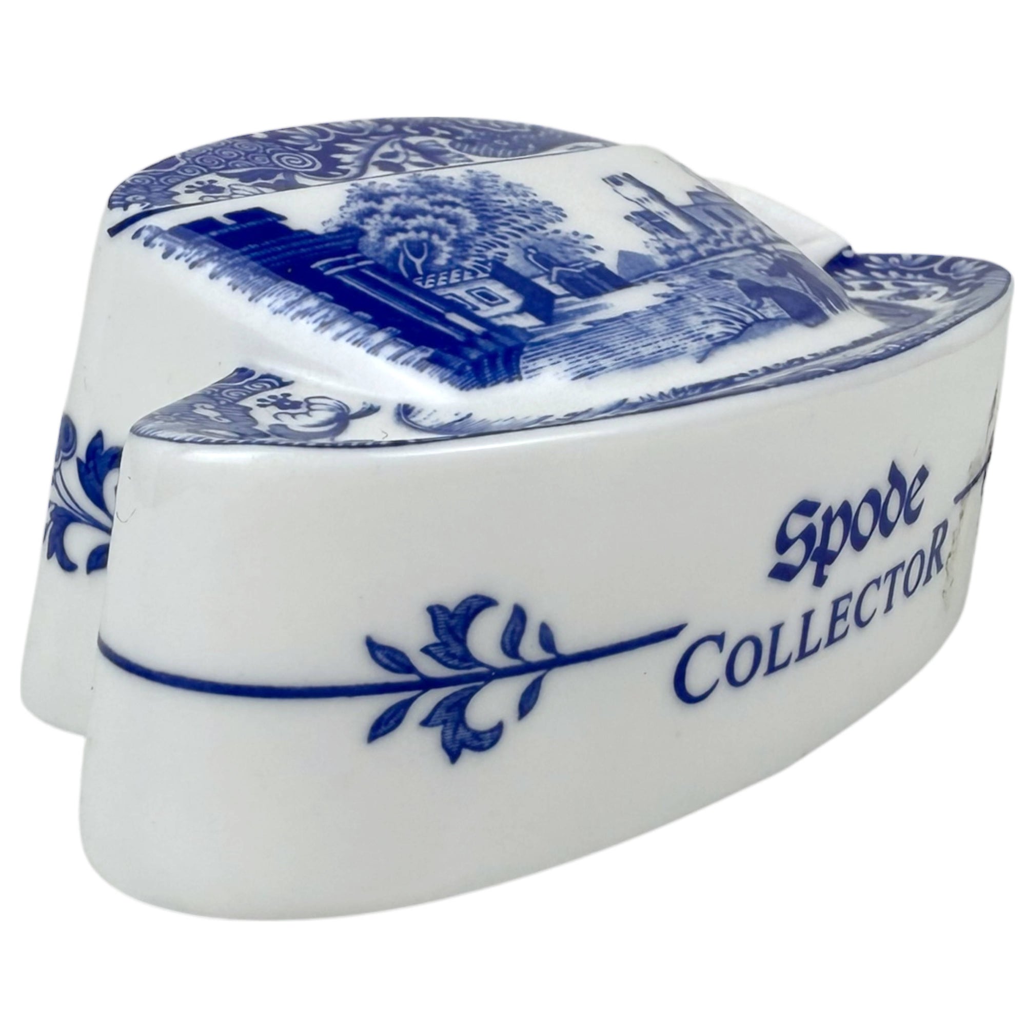 Vintage 1990s Spode Collector Club Blue Italian Paperweight