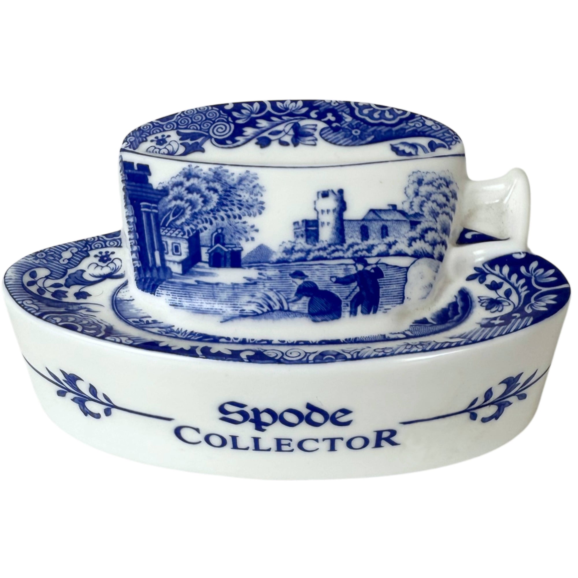 Vintage 1990s Spode Collector Club Blue Italian Paperweight