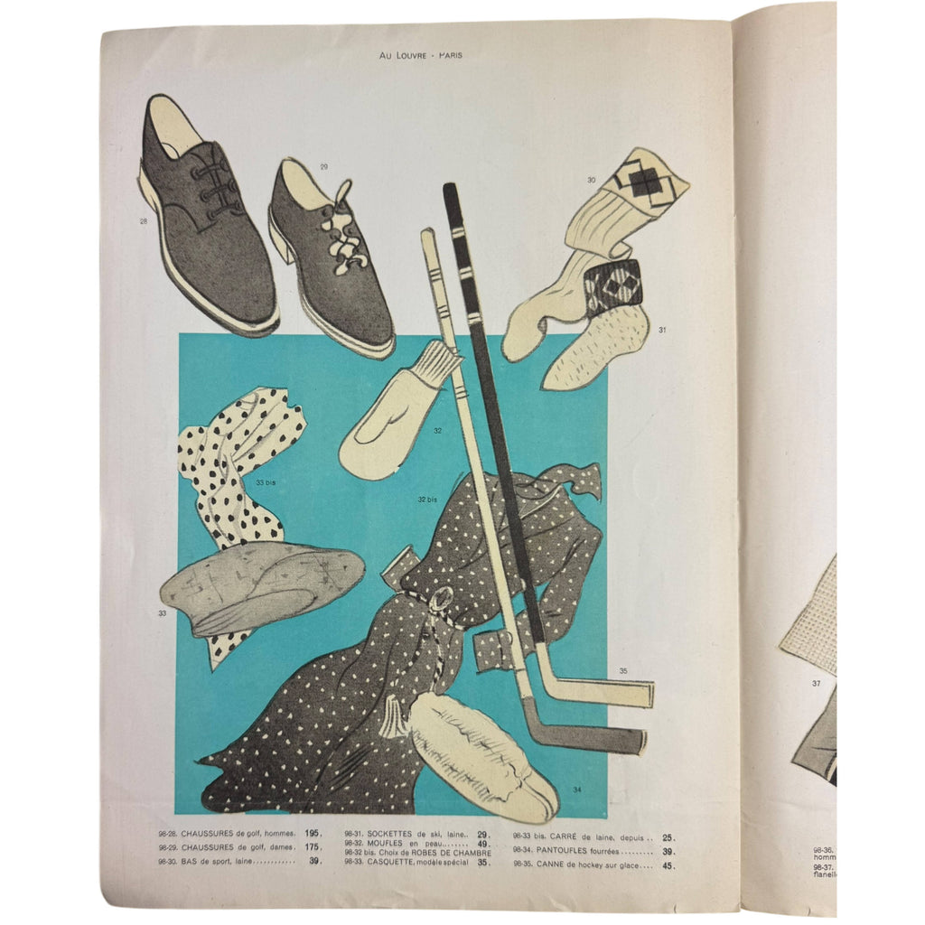 Vintage 1930 Skiers Illustrated Catalogue Les Grands Magasins Louvre Paris Winter Sports