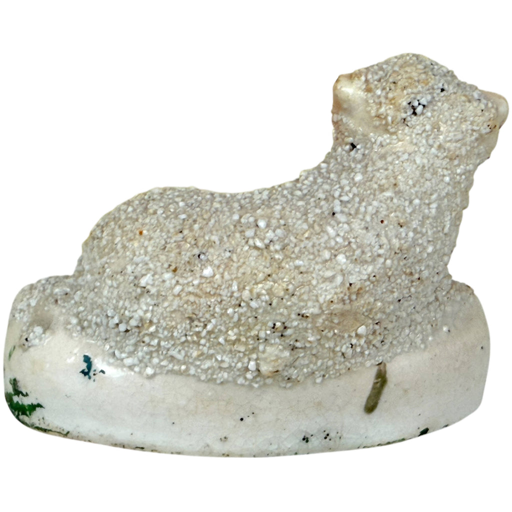 Antique Staffordshire Pottery Lamb Figurine Sheep circa 1840 